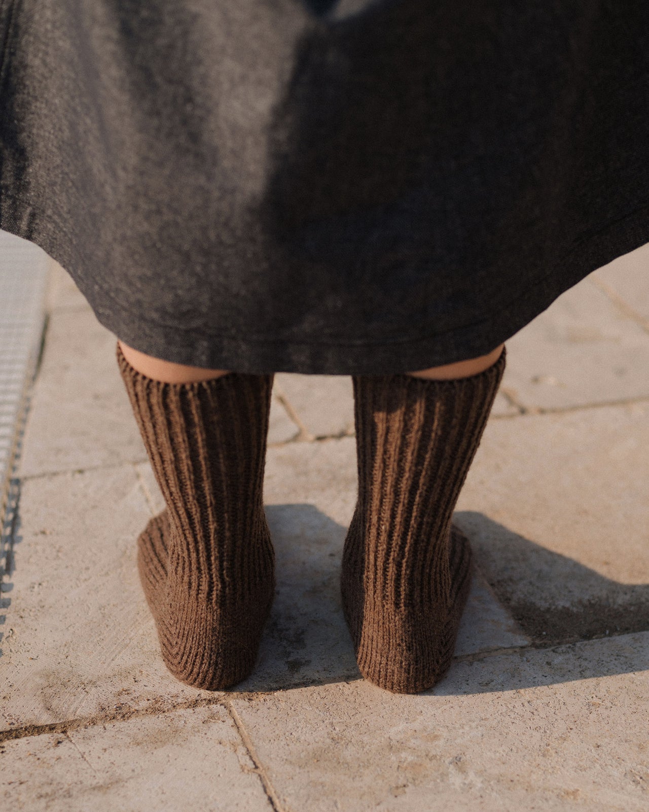 Mea Socks - Arles Merino Wool - Burel Brown
