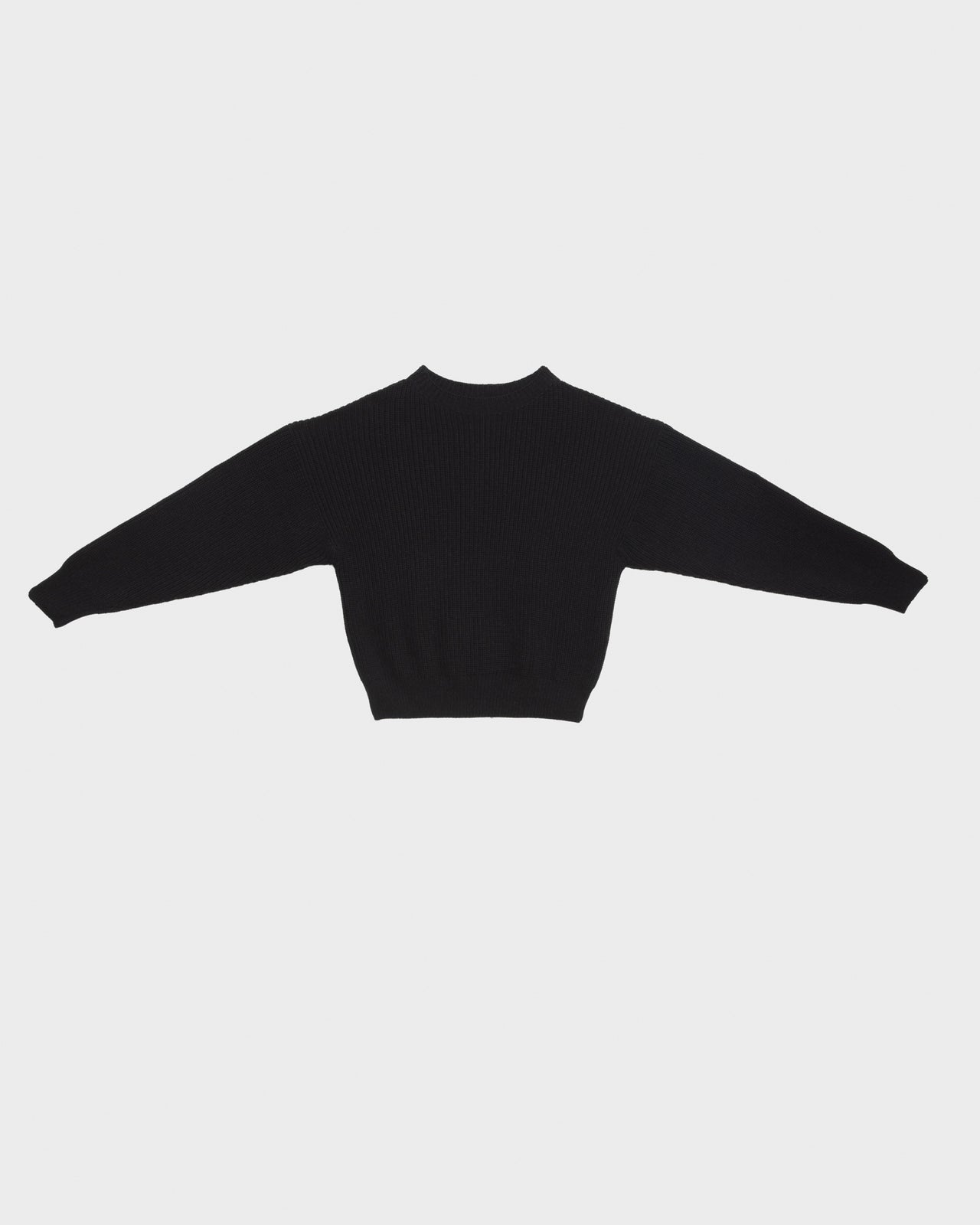 Mea Sweater - Organic Cotton Knit - Black Melange