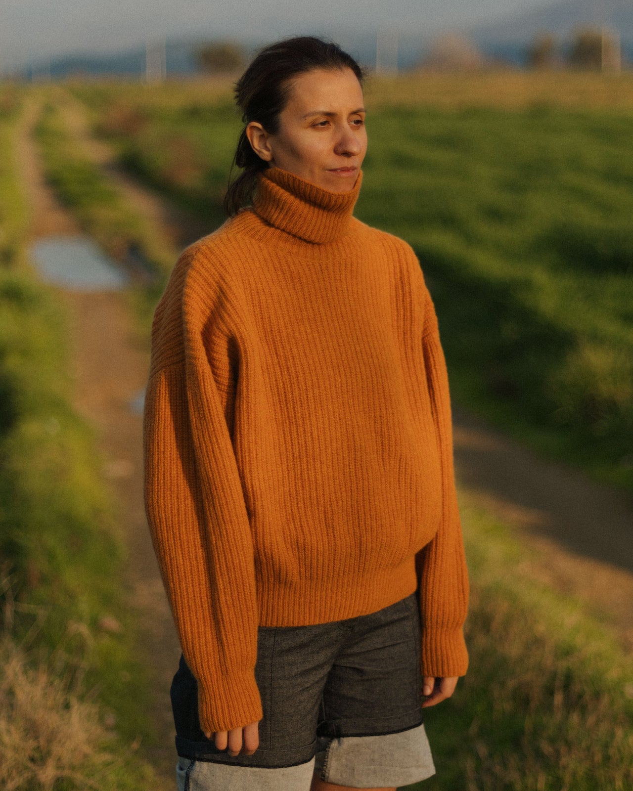 Mea Turtleneck - Recycled Wool - Clair Orange