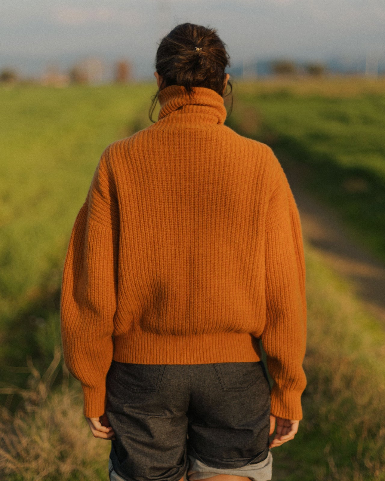 Mea Turtleneck - Recycled Wool - Clair Orange