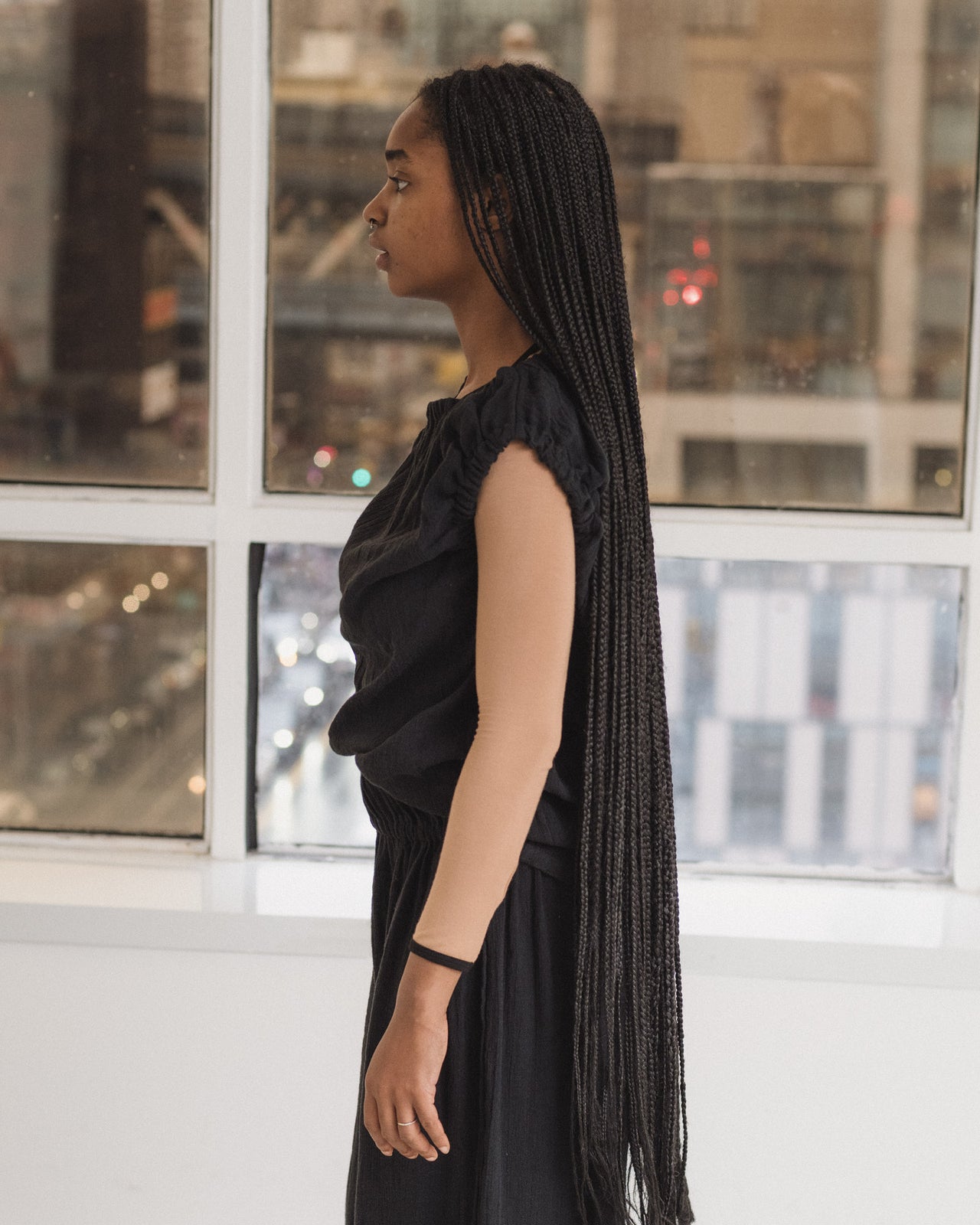 Mia Top - Crinkle Linen - Black