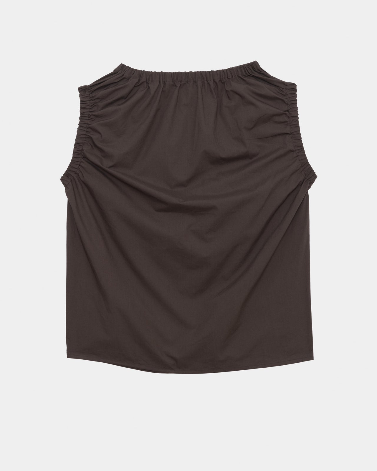 Mia Top - Organic Cotton Poplin - Mara Brown