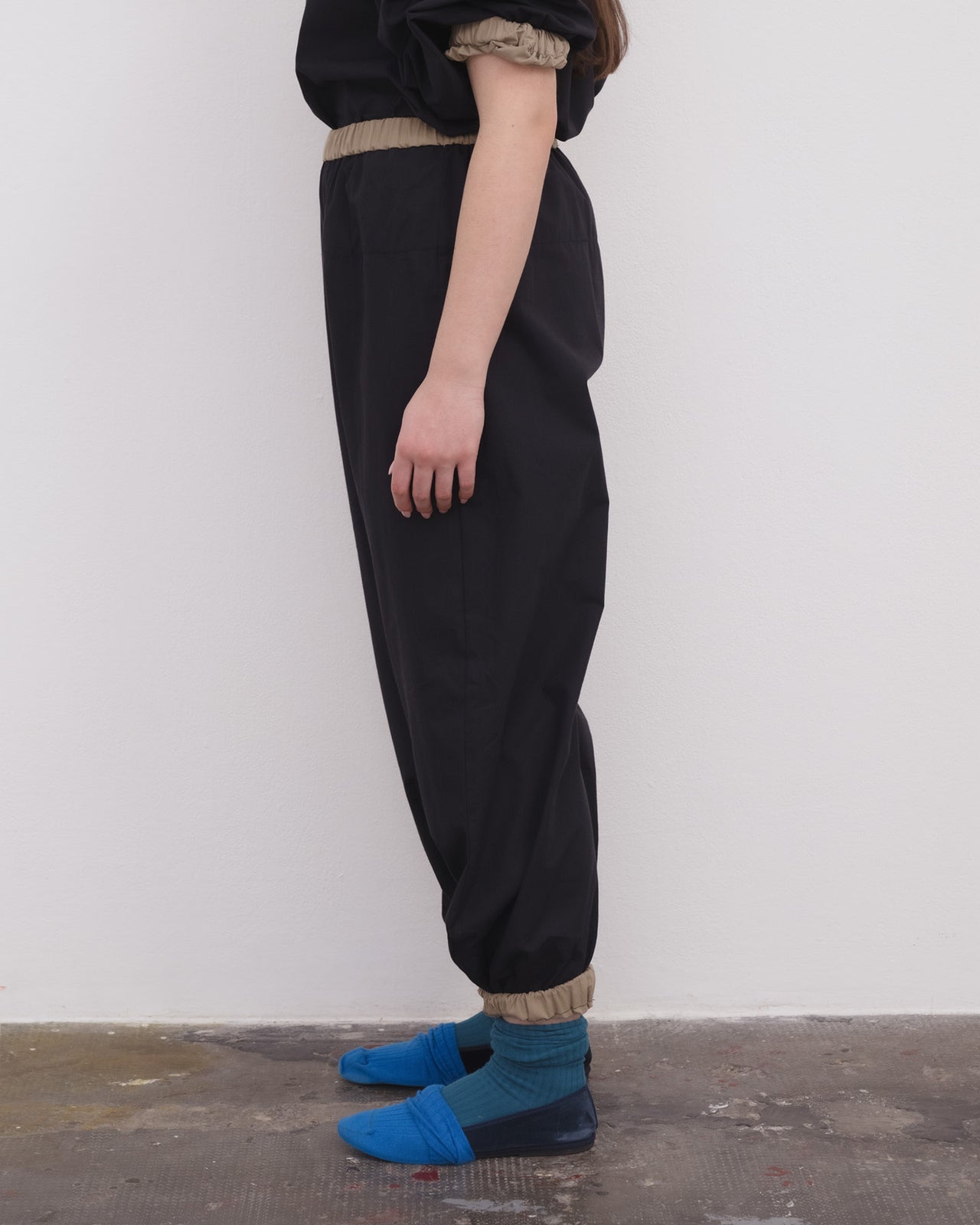 Moy Pants - Organic Cotton Poplin - Black / Khaki
