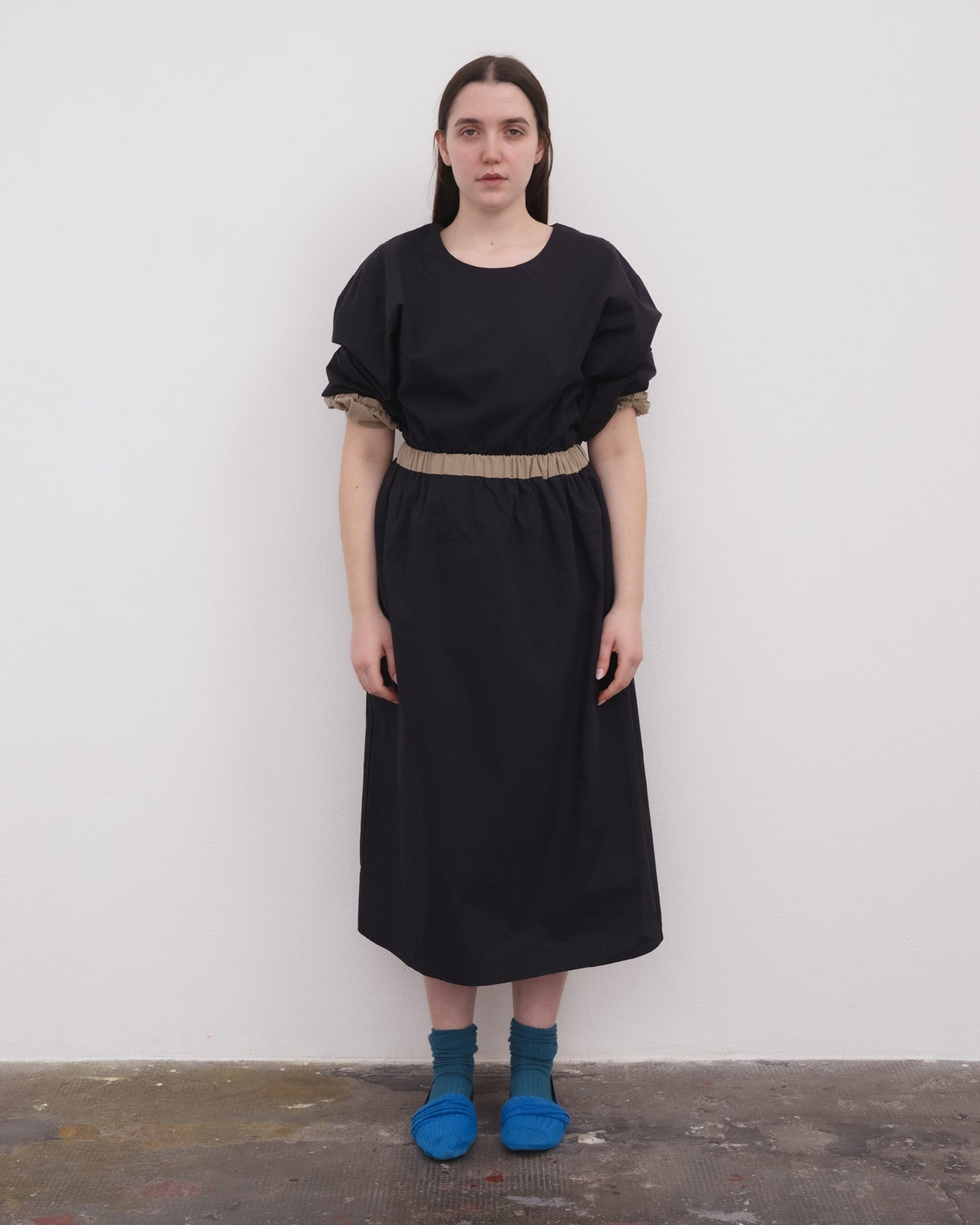 Moy Skirt - Organic Cotton Poplin - Black / Khaki
