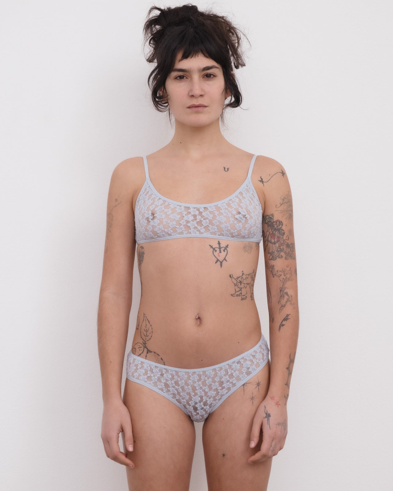 Musial Bra - Organic Cotton Lace - Dona Blue