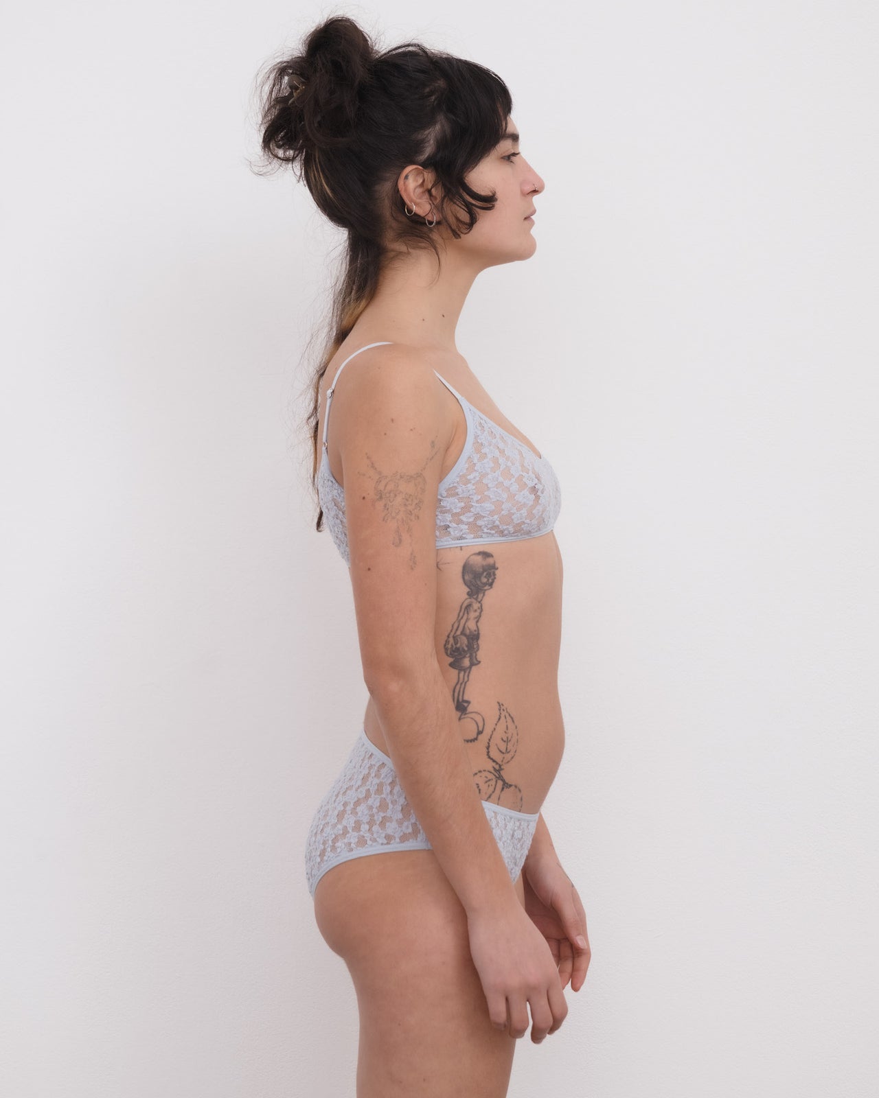 Musial Bra - Organic Cotton Lace - Dona Blue