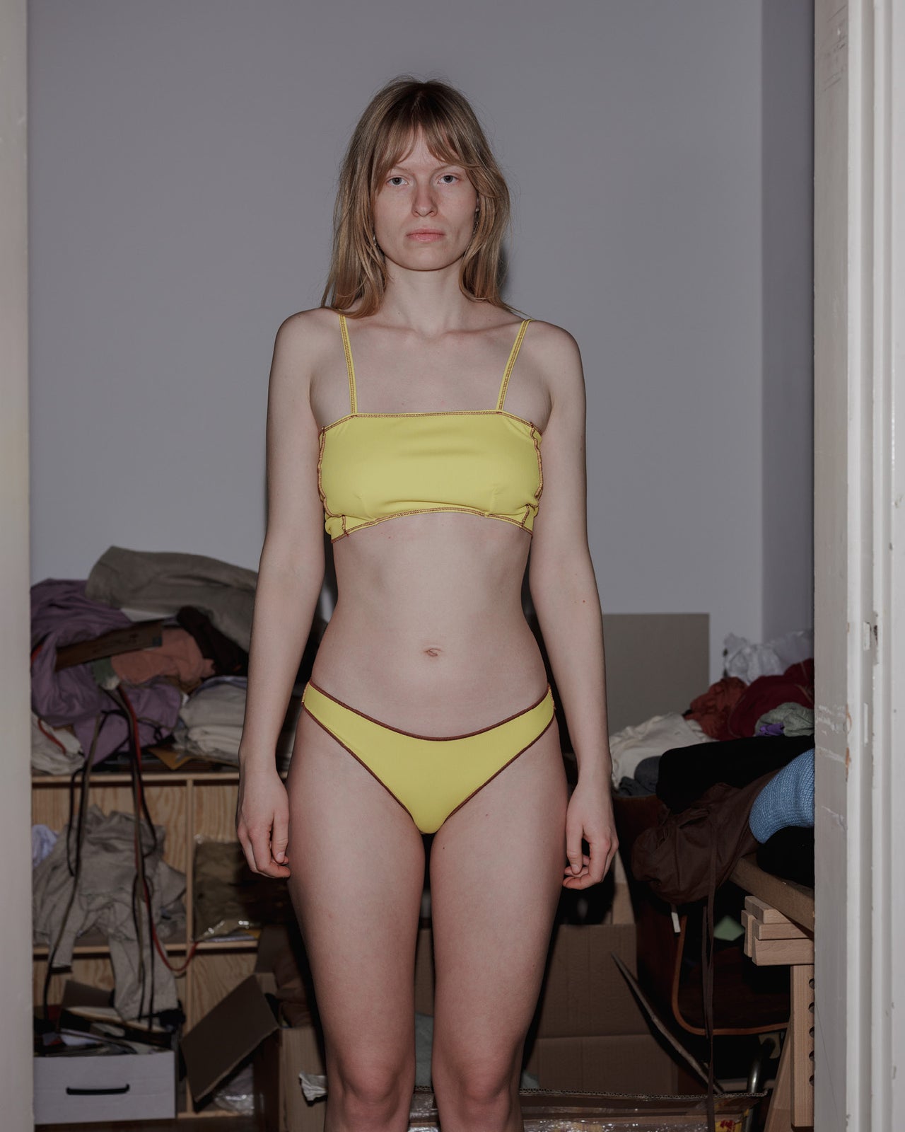 Mye Wrap Swim Top - Polyamide - Ru Yellow - AU23