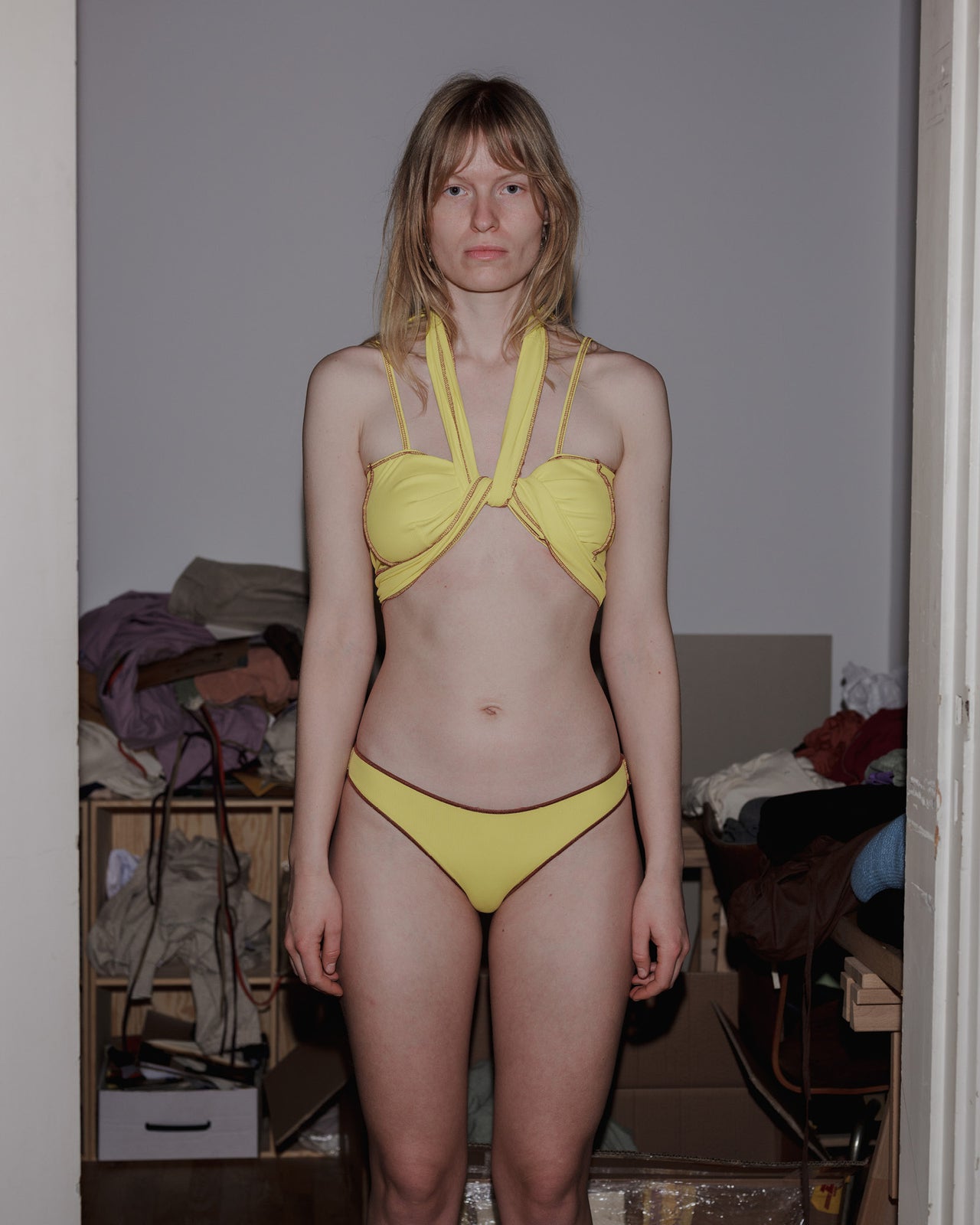 Mye Wrap Swim Top - Polyamide - Ru Yellow - AU23