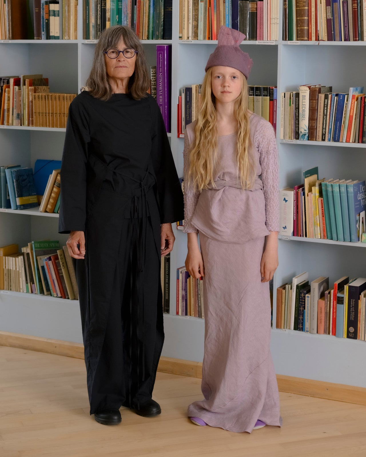 Nehru Long Sleeve Tee - Organic Cotton Lace - Cylin / Verbe Purple