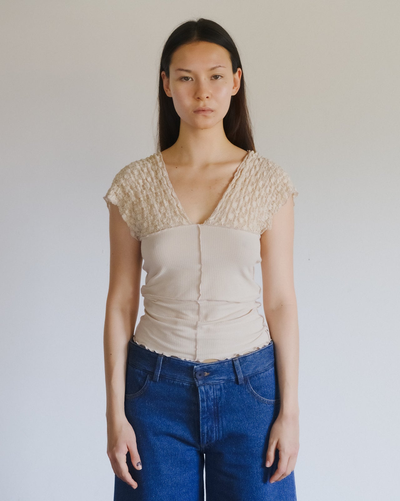 Nehru Tank - Organic Cotton Rib - Dylan Beige