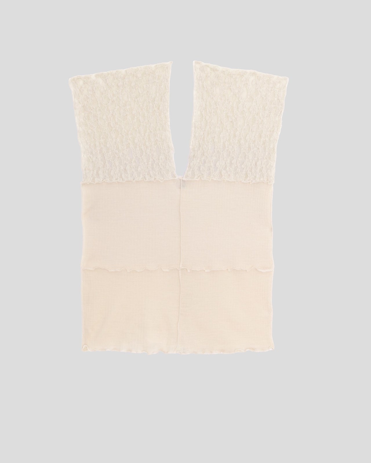 Nehru Tank - Lace & Wool - Undyed