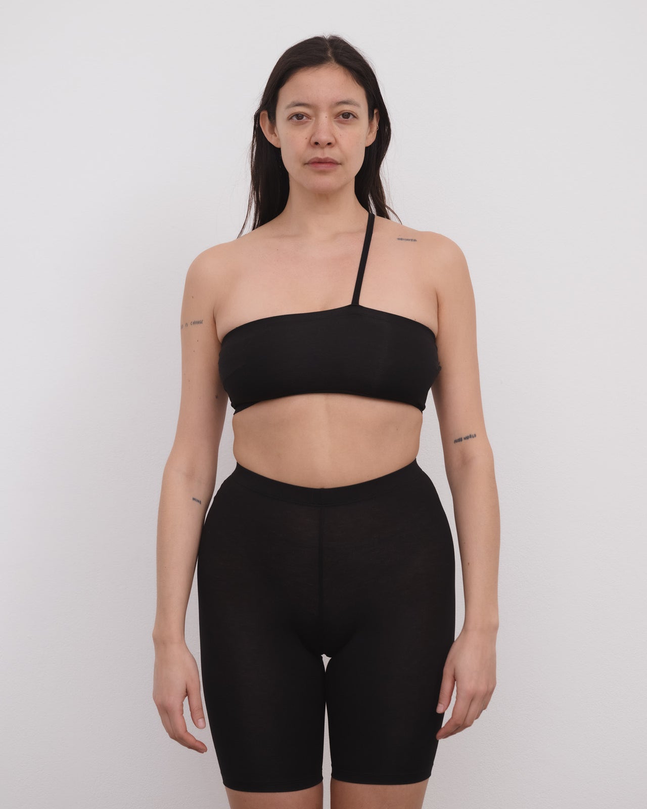 Nida One Strap Bra - Bamboo Lyocell - Black