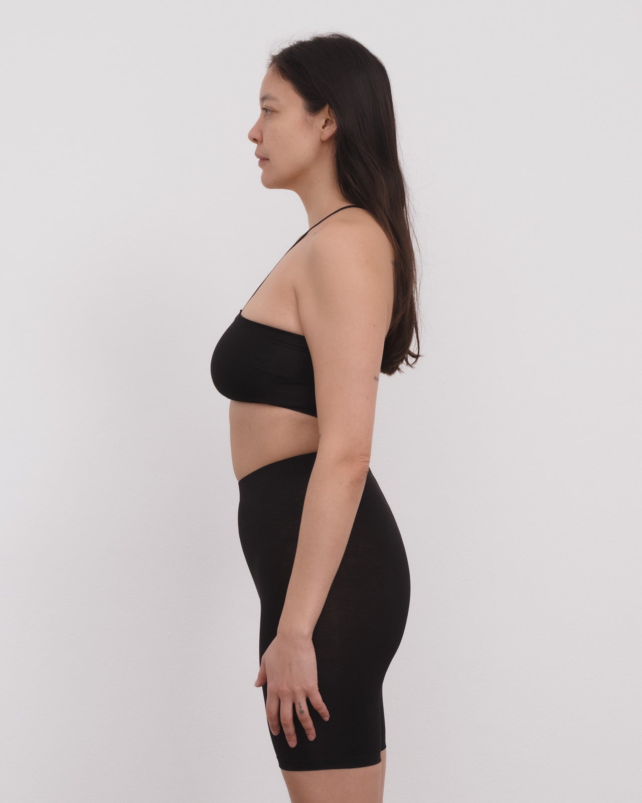 Nida One Strap Bra - Bamboo Lyocell - Black