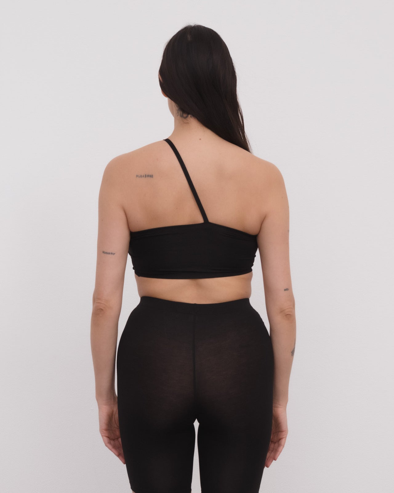 Nida One Strap Bra - Bamboo Lyocell - Black
