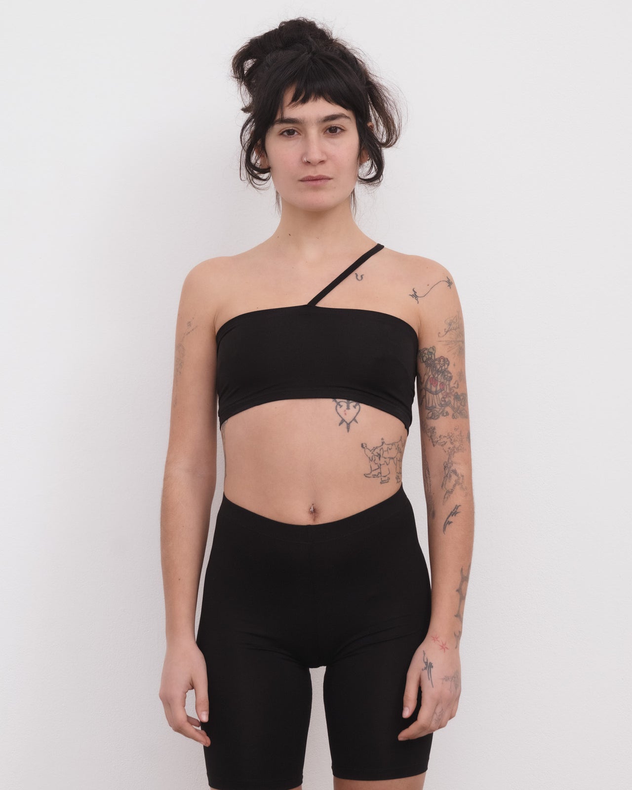 Nida One Strap Bra - Bamboo Lyocell - Black