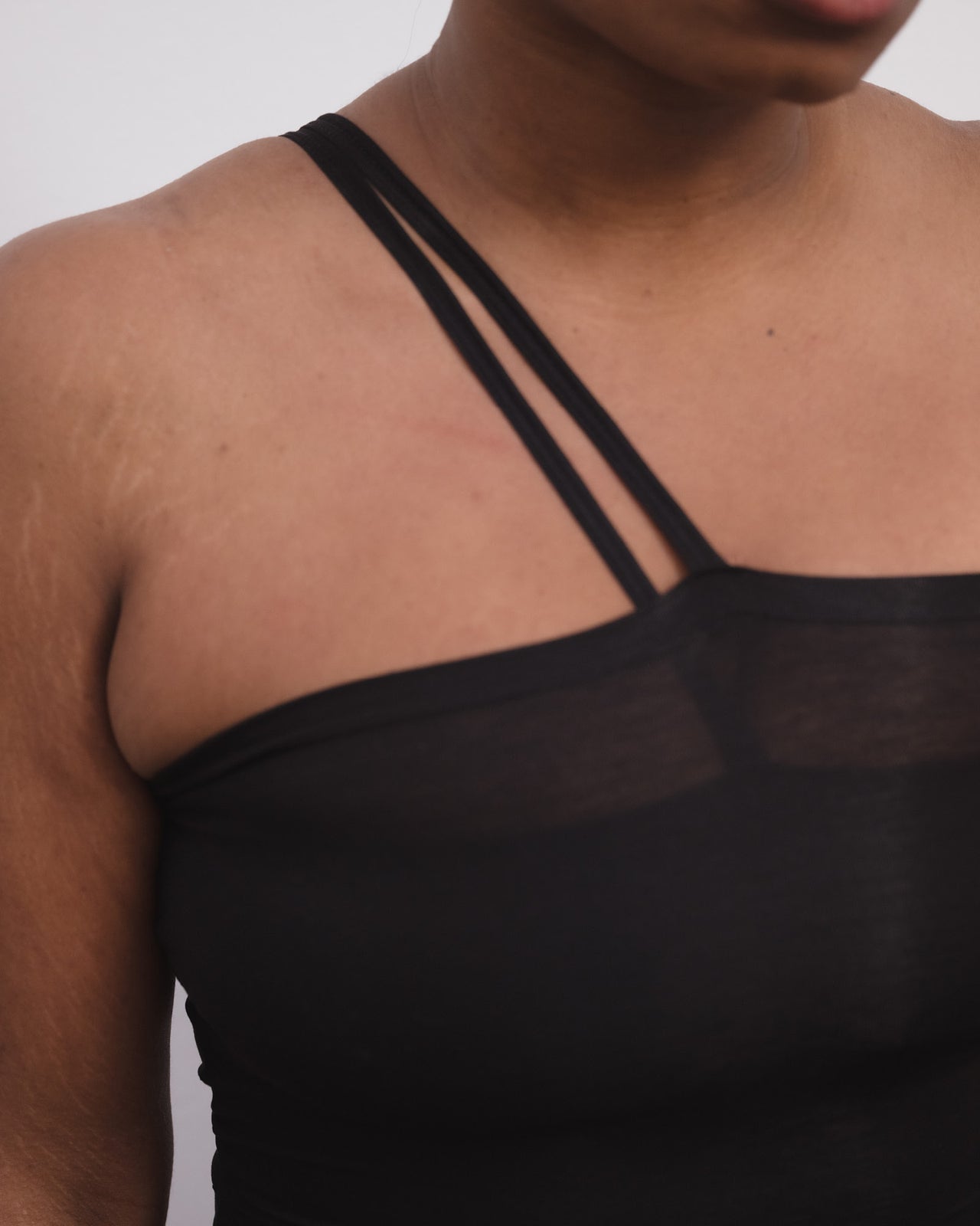 Nida One Strap Slip Dress - Bamboo Lyocell - Black