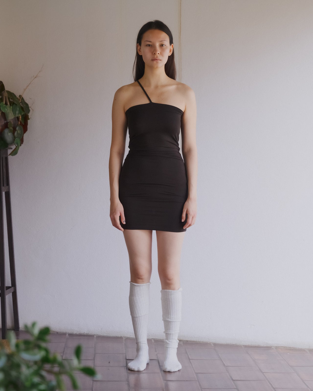 Nida One Strap Slip Dress - Bamboo Viscose - Fovea