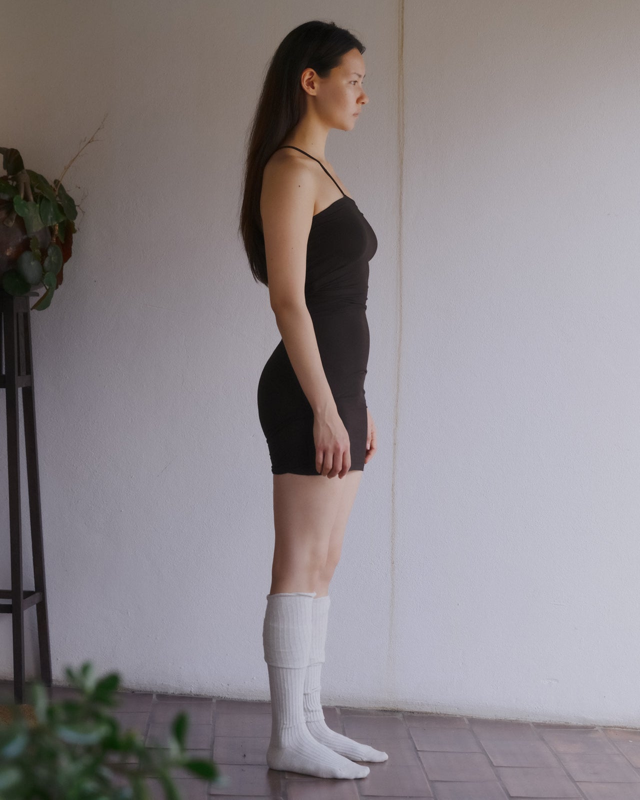 Nida One Strap Slip Dress - Bamboo Viscose - Fovea