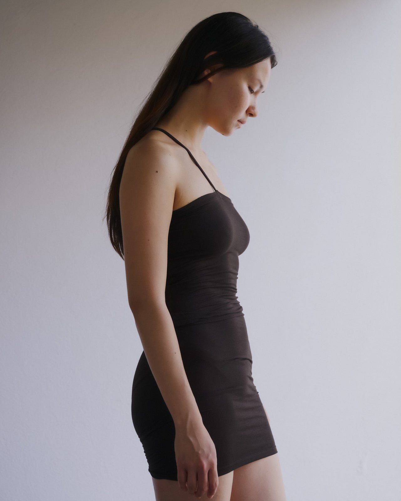 Nida One Strap Slip Dress - Bamboo Viscose - Fovea