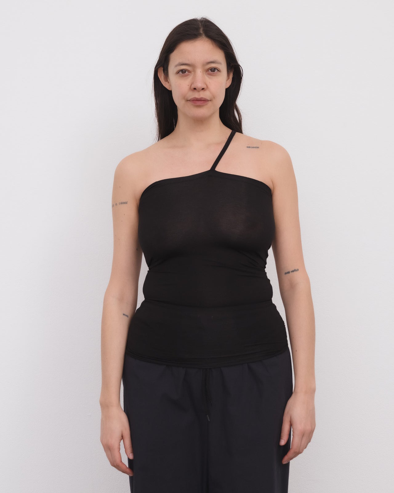 Nida One Strap Tank - Bamboo Lyocell - Black