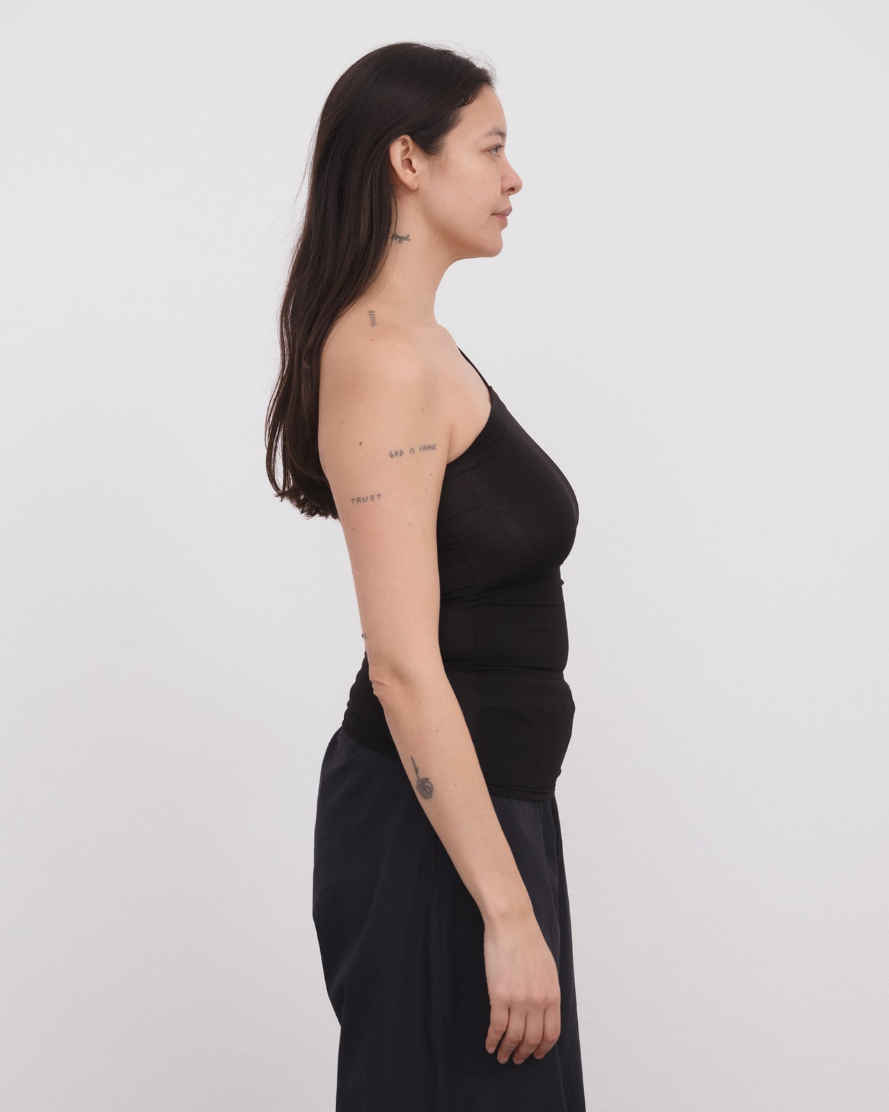 Nida One Strap Tank - Bamboo Lyocell - Black