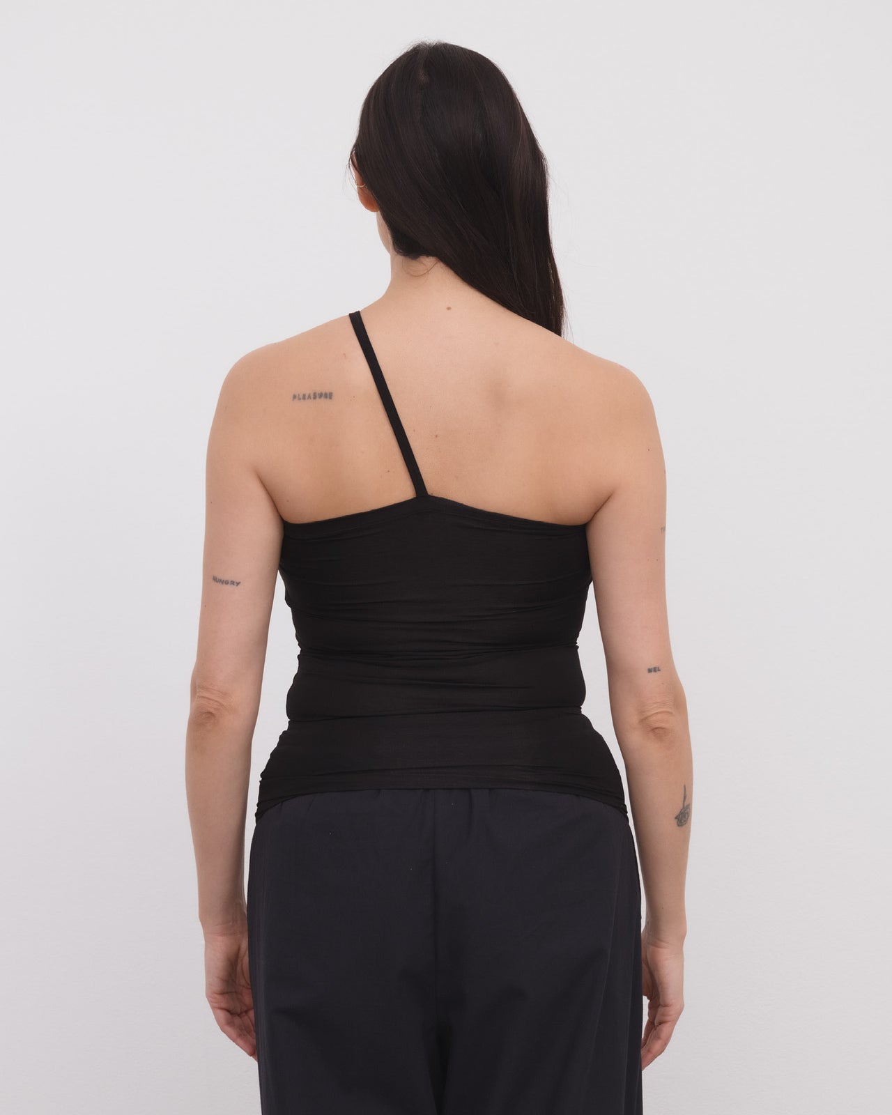 Nida One Strap Tank - Bamboo Lyocell - Black