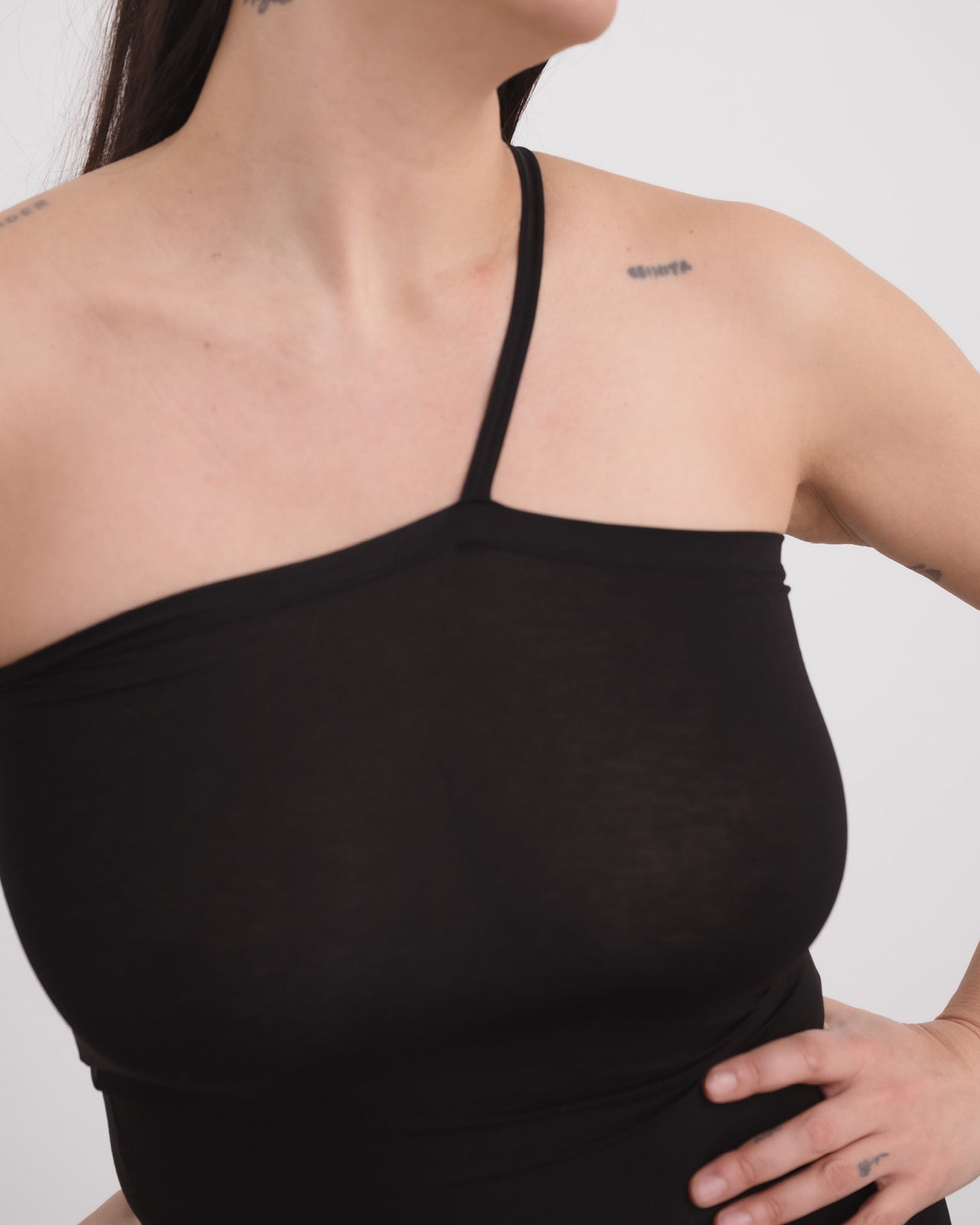 Nida One Strap Tank - Bamboo Lyocell - Black