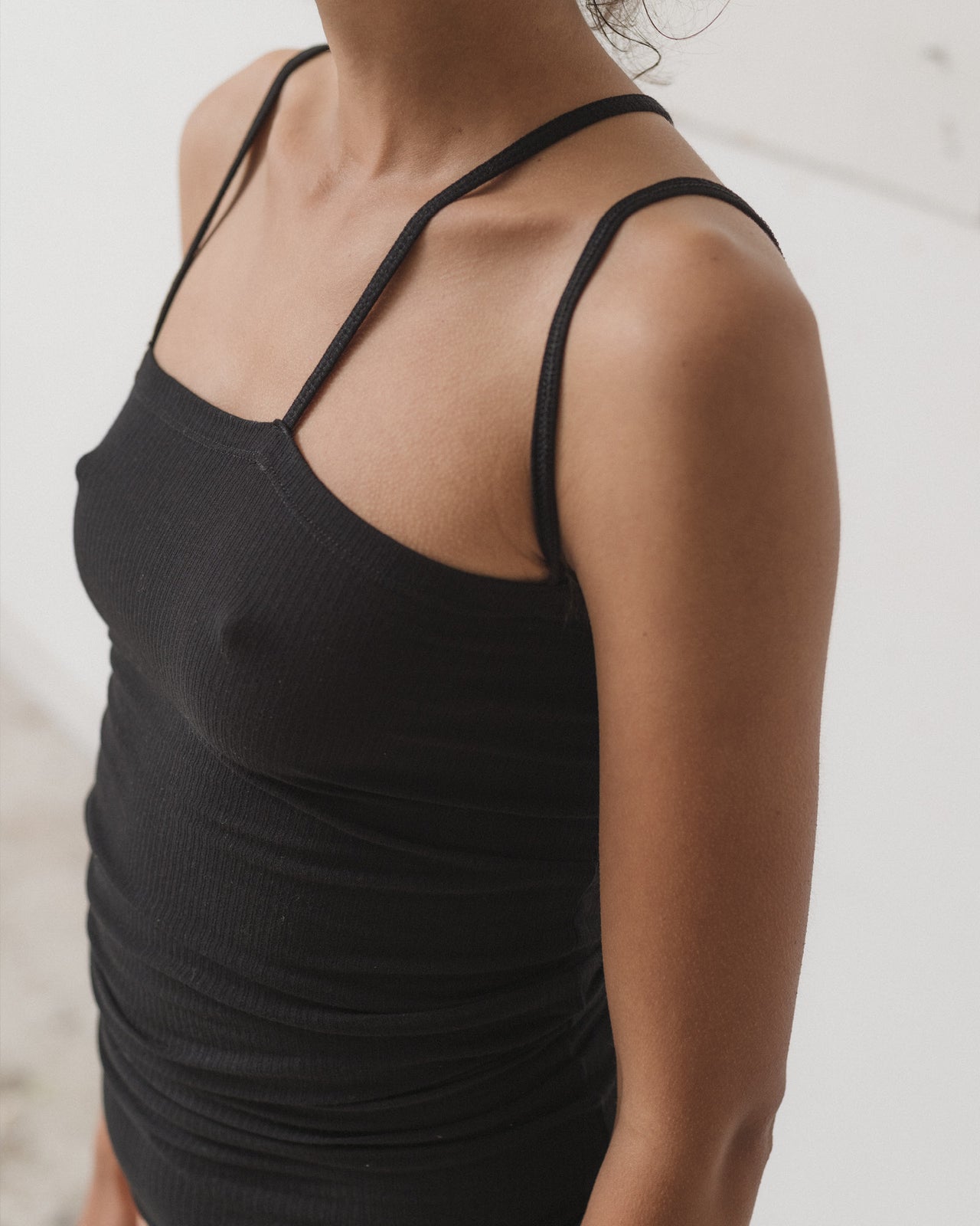 Nida Tank - Organic Cotton Rib - Black