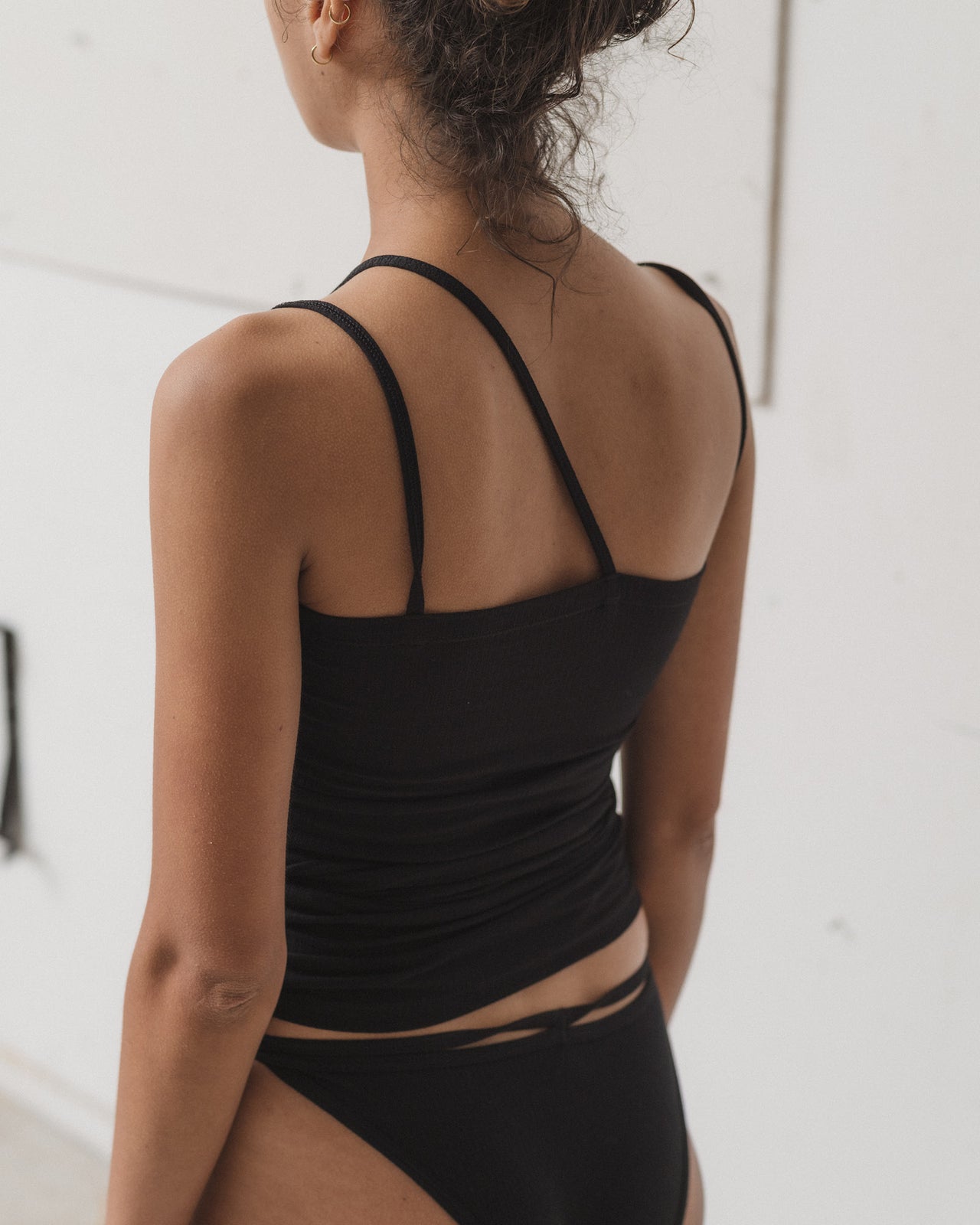 Nida Tank - Organic Cotton Rib - Black