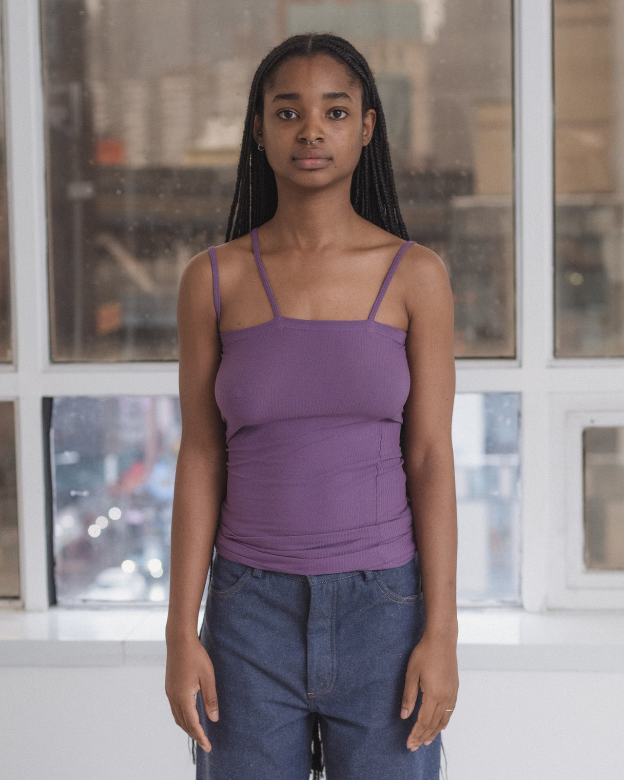 Nida Tank - Fine Organic Cotton Rib - Venet Purple