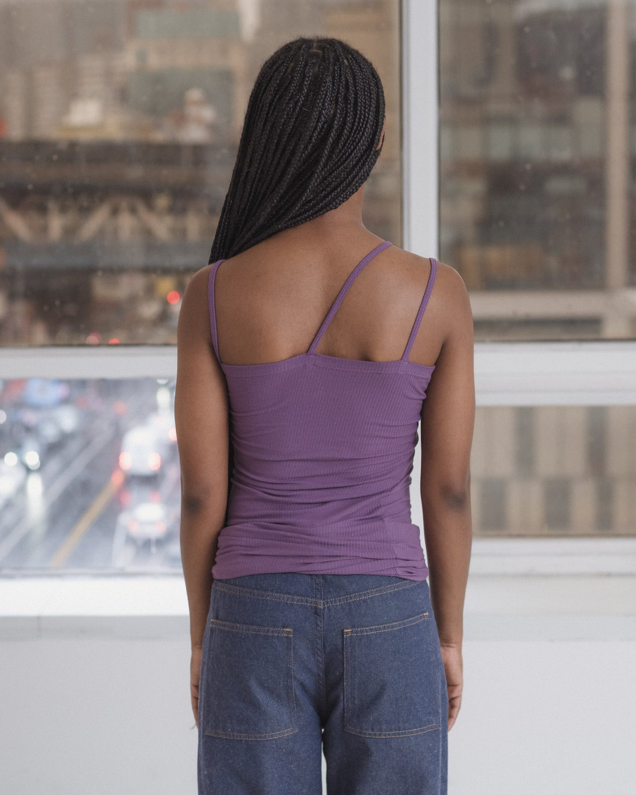 Nida Tank - Fine Organic Cotton Rib - Venet Purple