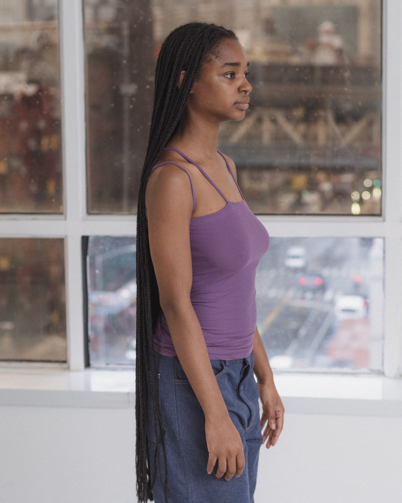 Nida Tank - Fine Organic Cotton Rib - Venet Purple