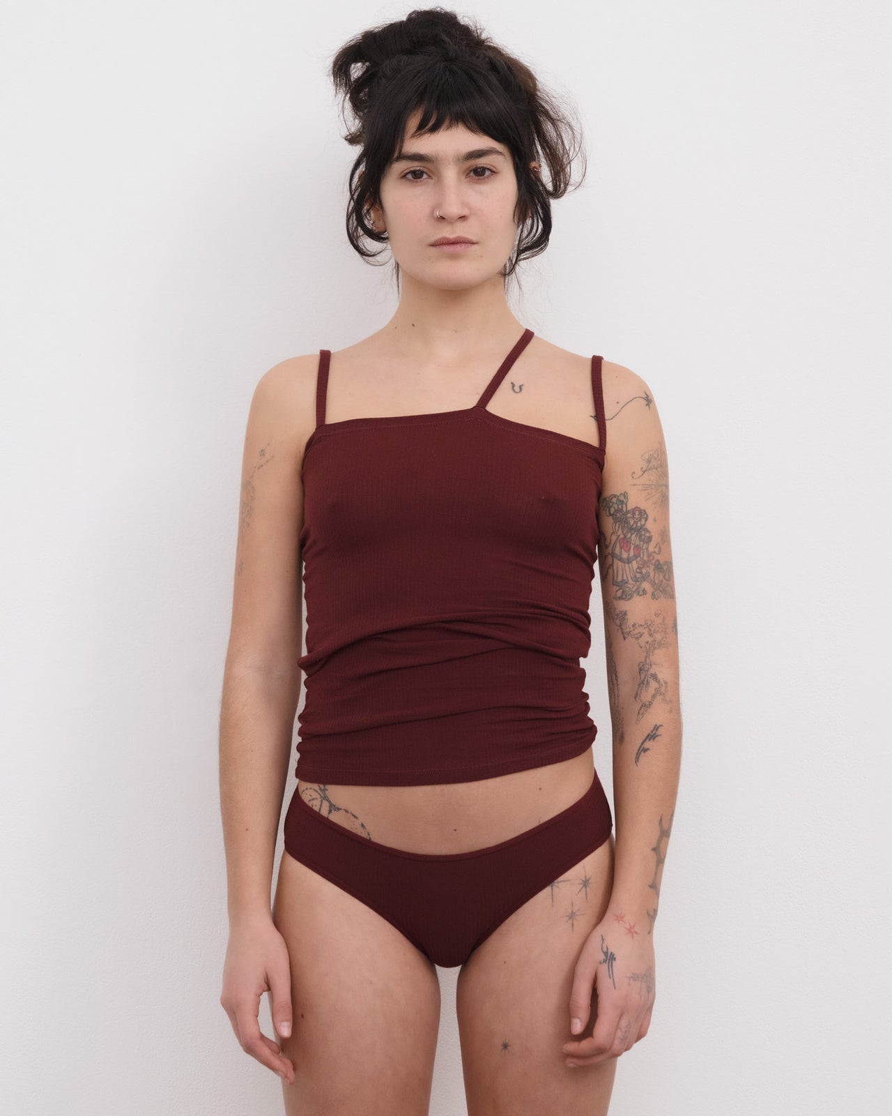 Nida Tank - Fine Organic Cotton Rib - Nara Red