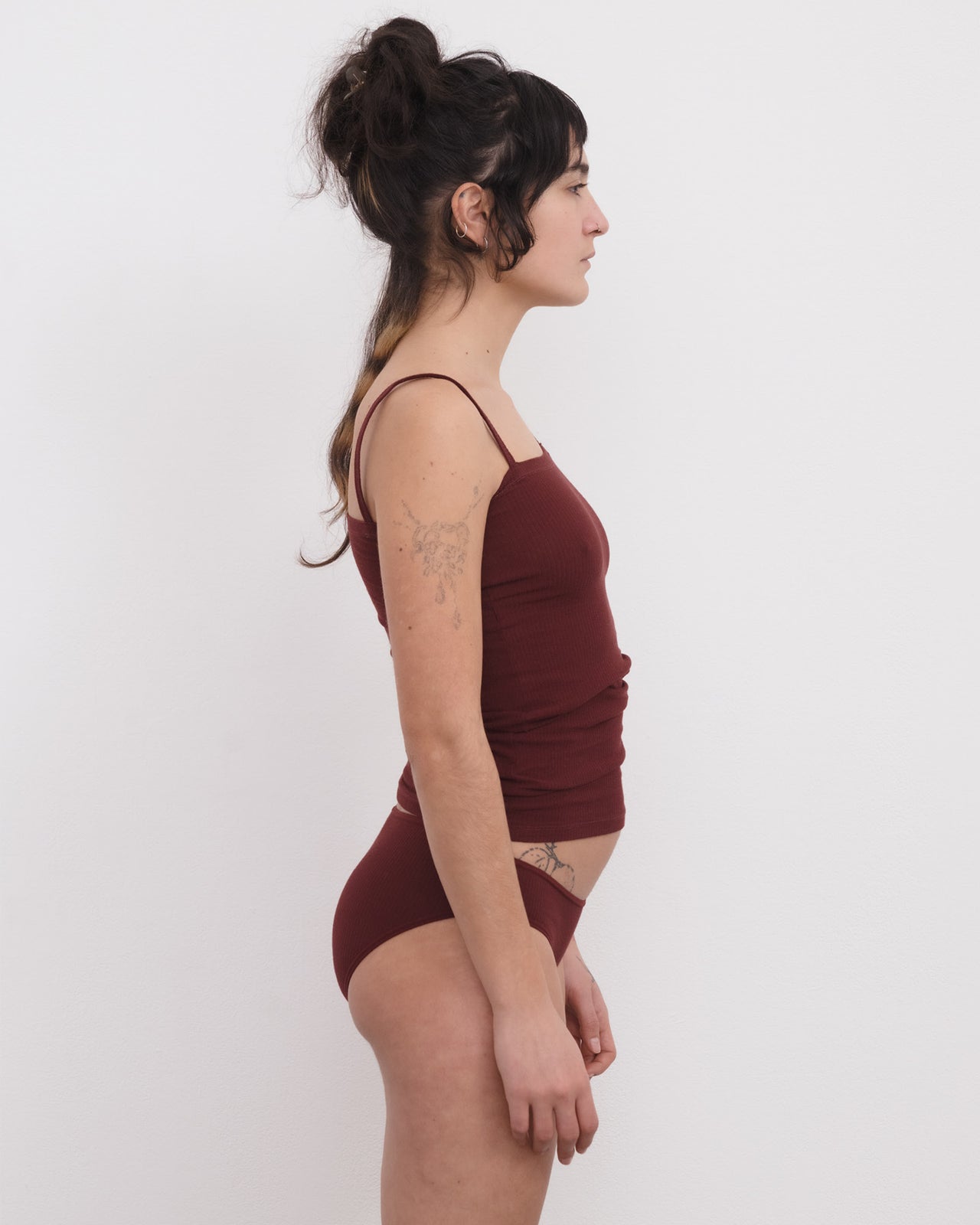Nida Tank - Fine Organic Cotton Rib - Nara Red