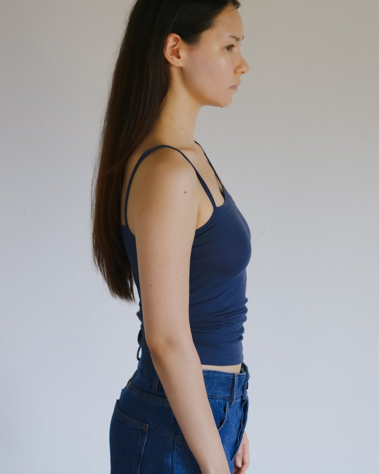 Nida Tank - Organic Cotton Rib - Preston Blue