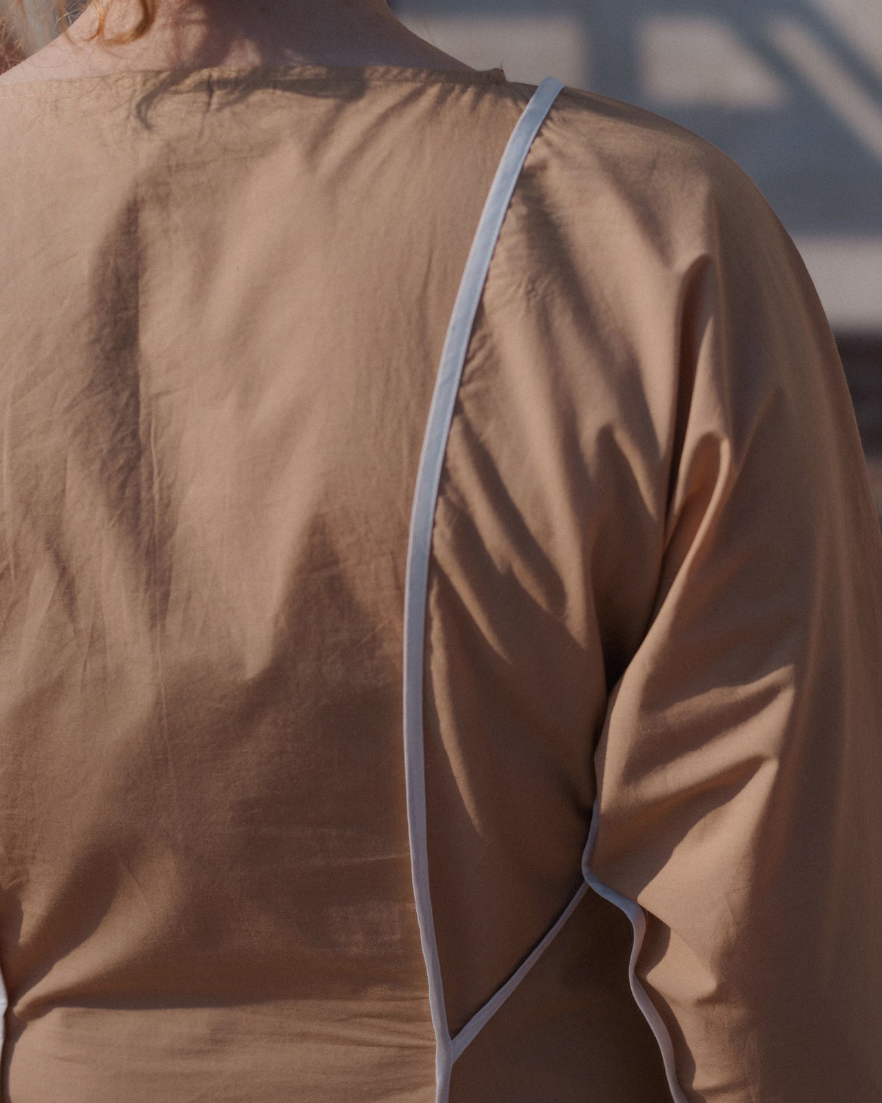 Nika Dress - Organic Cotton Poplin - Marble Brown