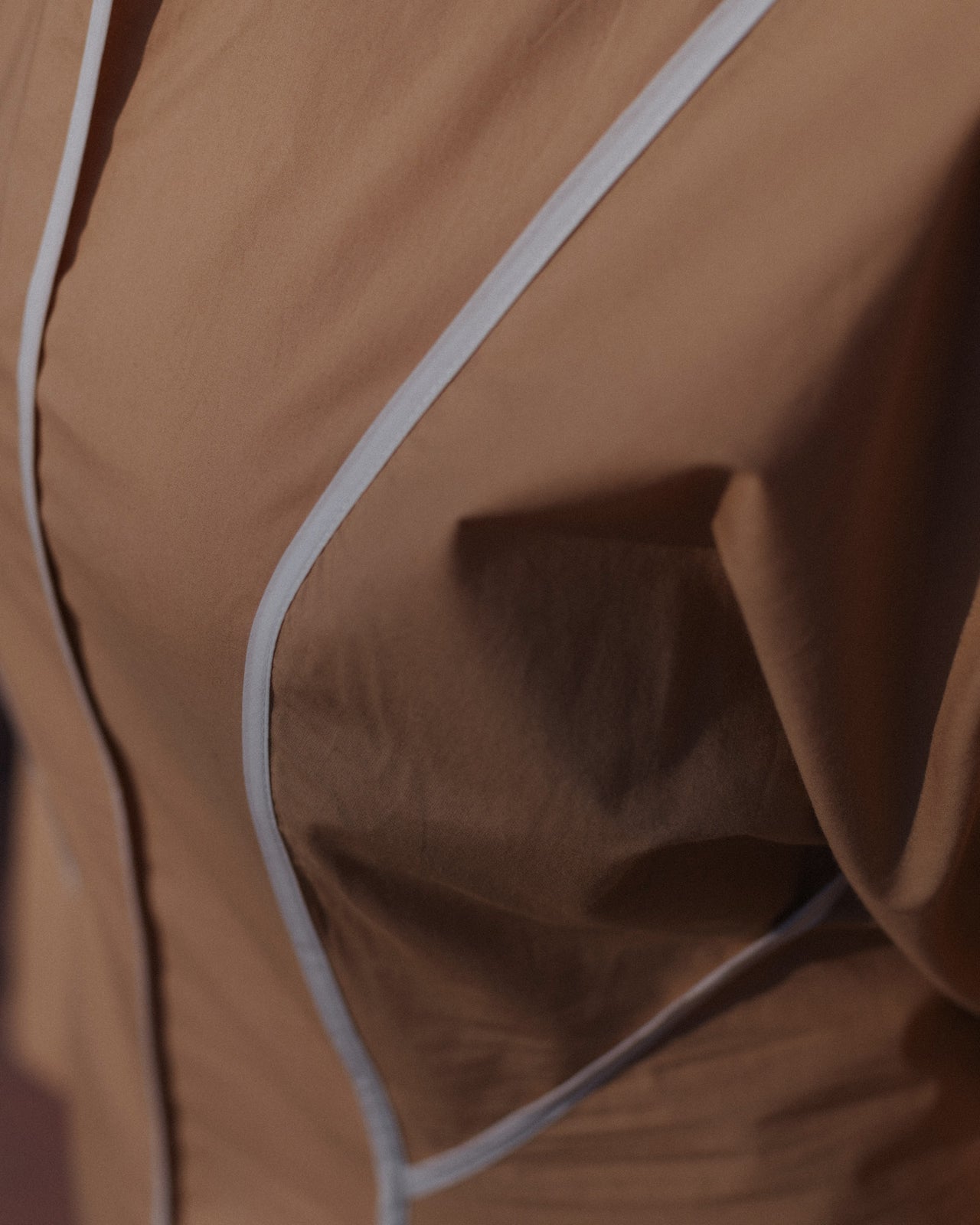 Nika Dress - Organic Cotton Poplin - Marble Brown