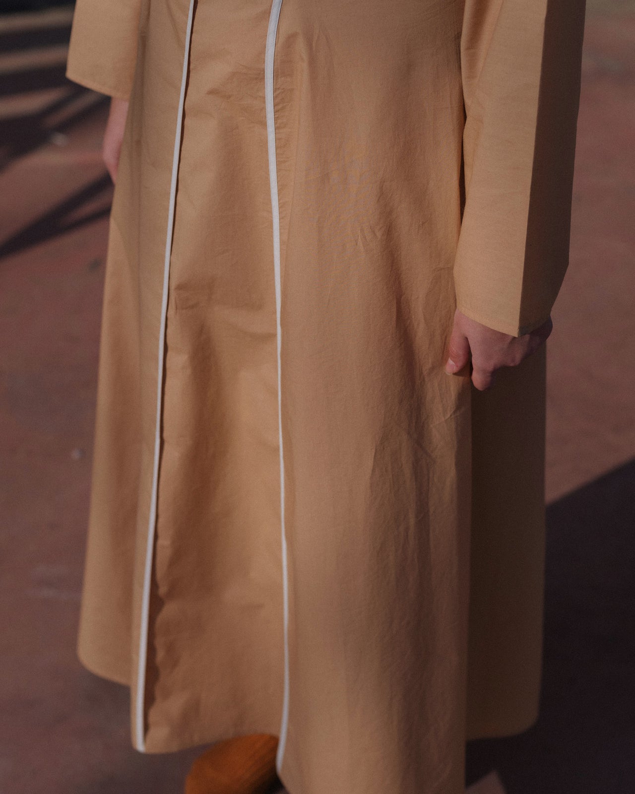 Nika Dress - Organic Cotton Poplin - Marble Brown