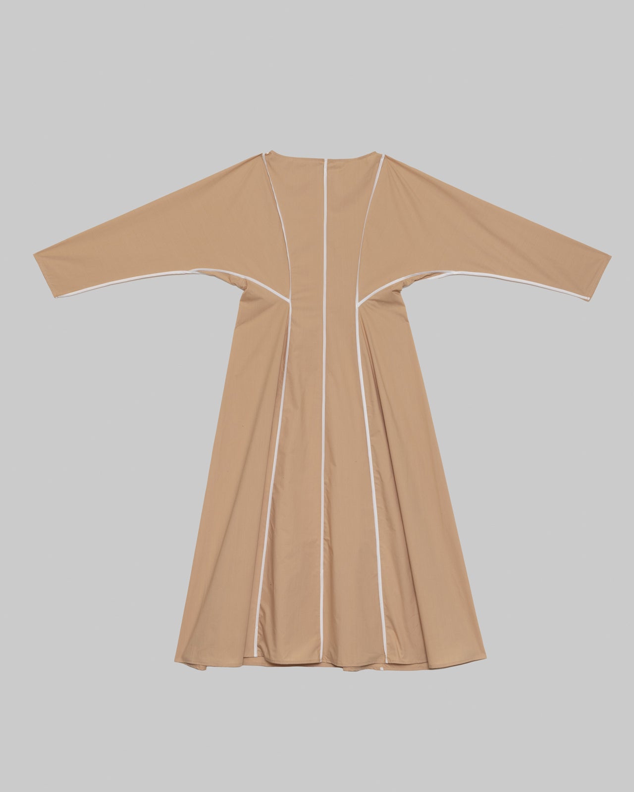 Nika Dress - Organic Cotton Poplin - Marble Brown