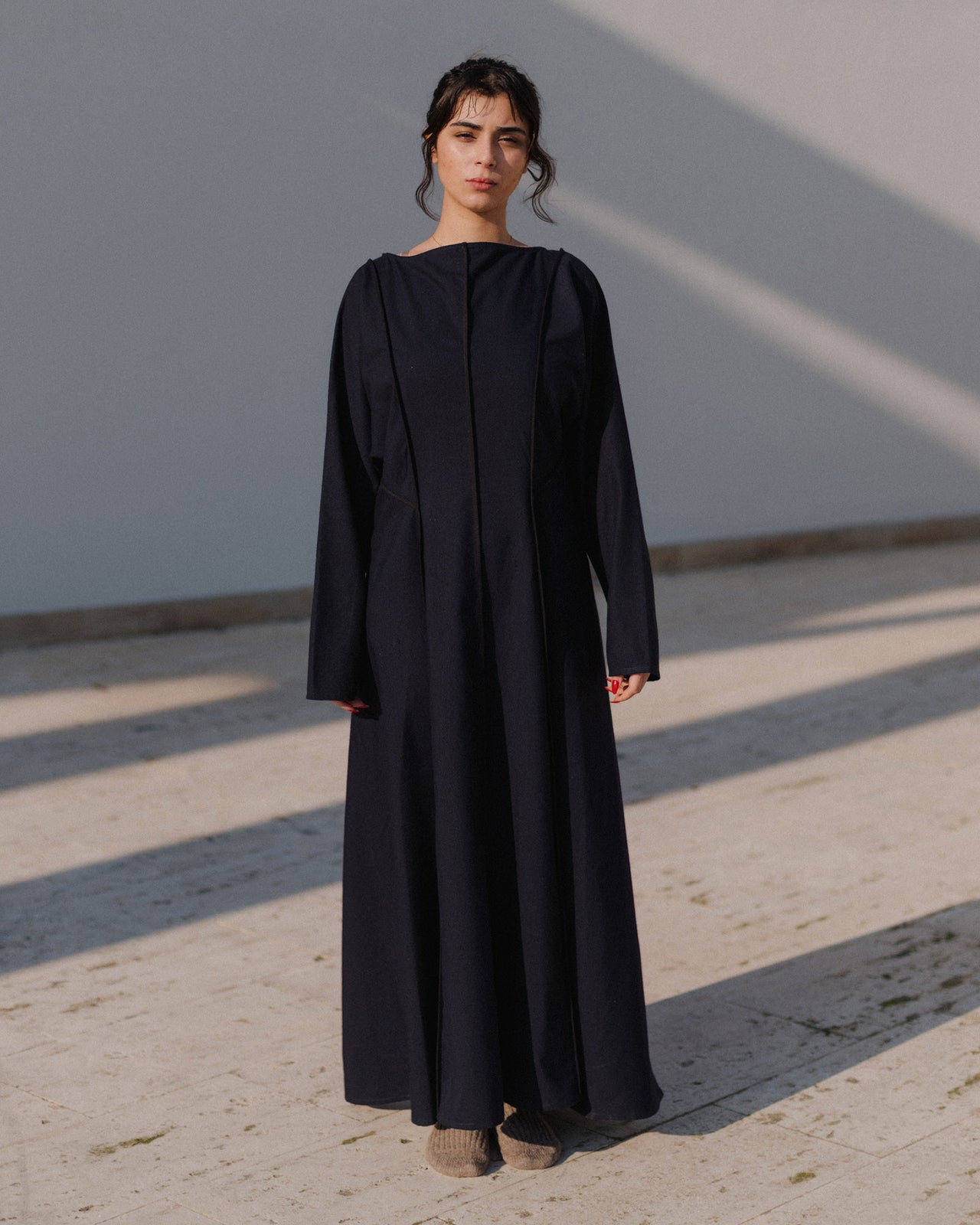 Nika Dress - Wild Silk & Wool - Dama Navy