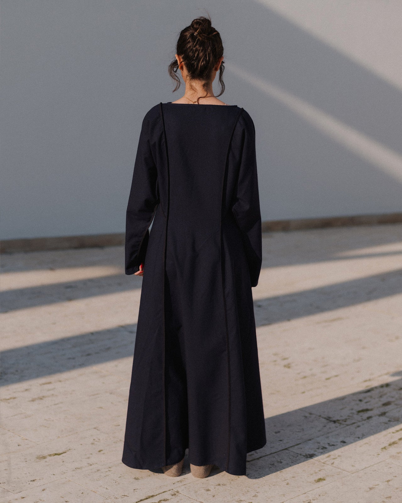 Nika Dress - Wild Silk & Wool - Dama Navy