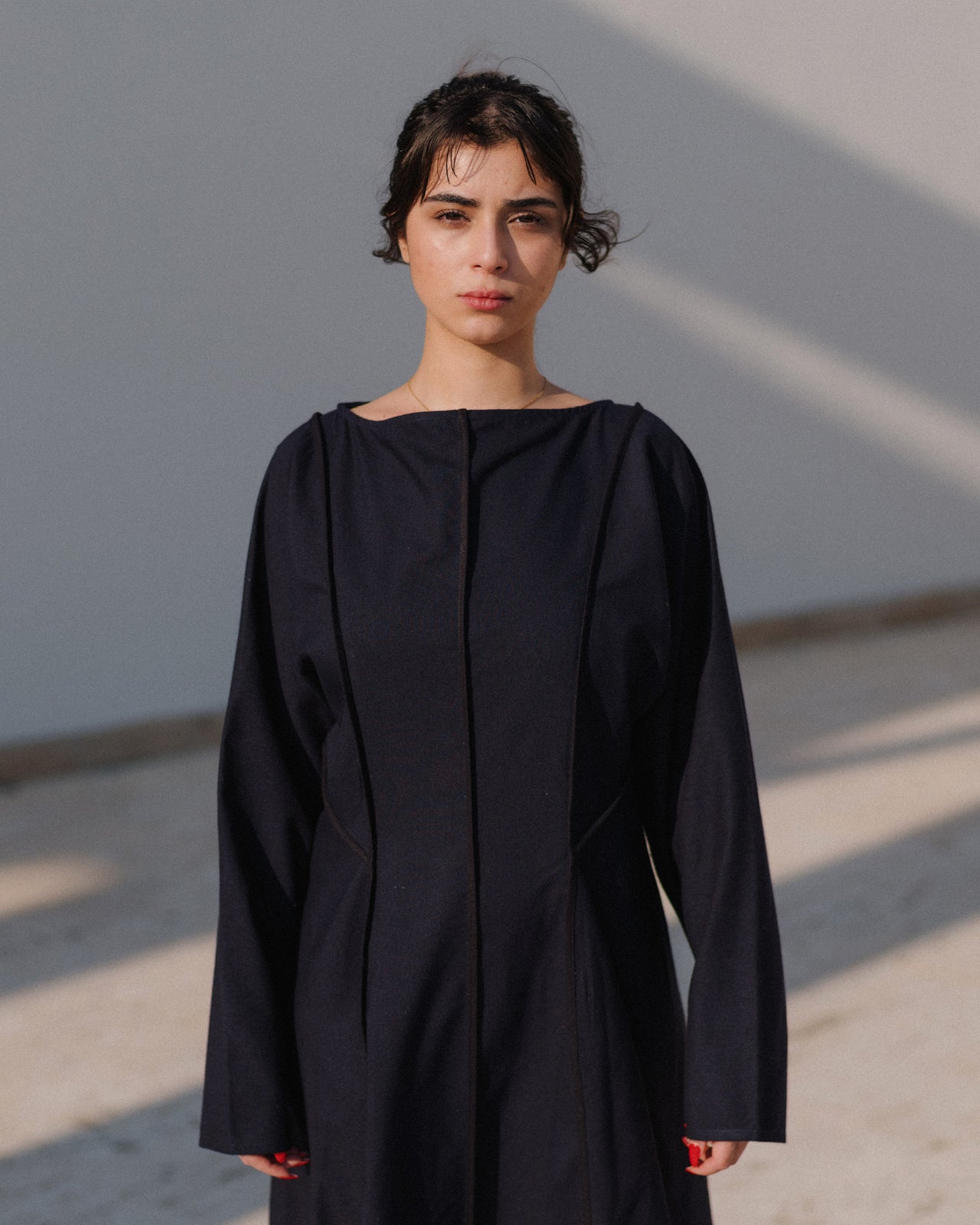 Nika Dress - Wild Silk & Wool - Dama Navy