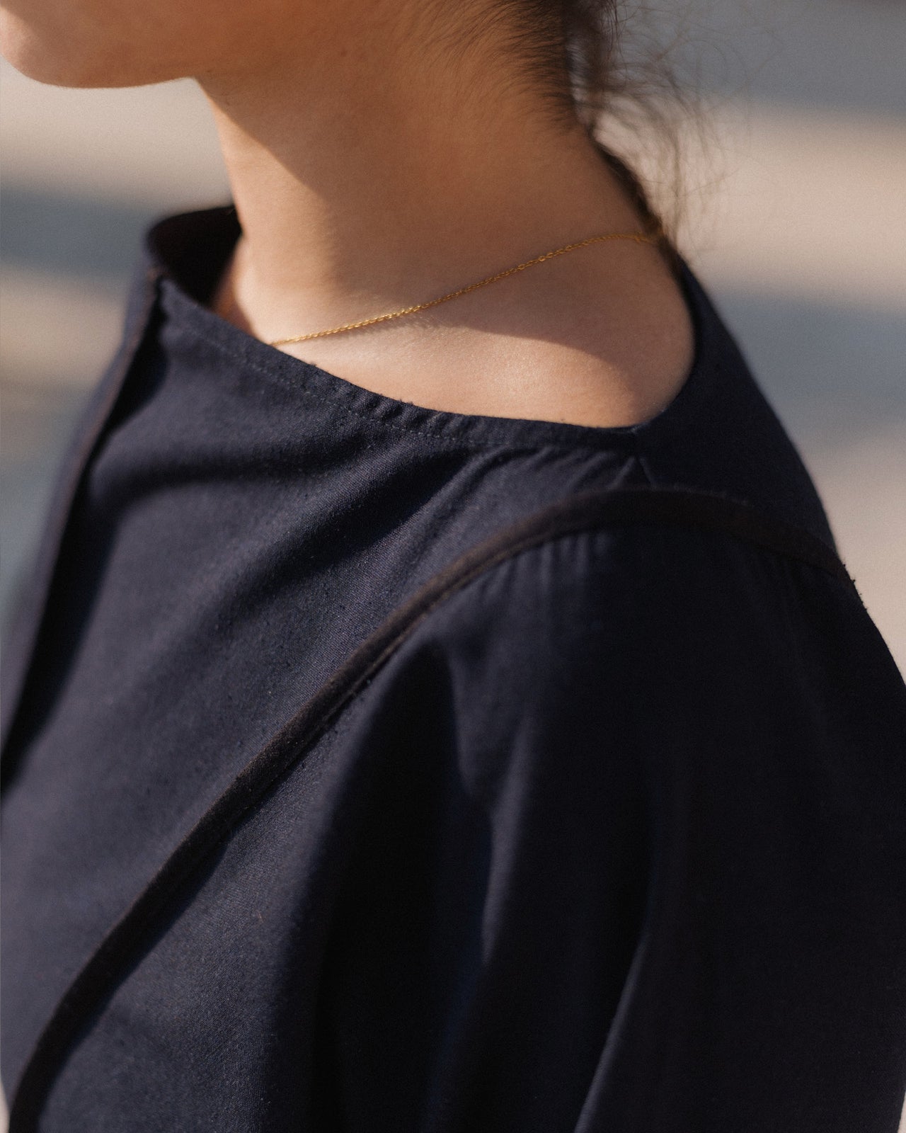 Nika Dress - Wild Silk & Wool - Dama Navy