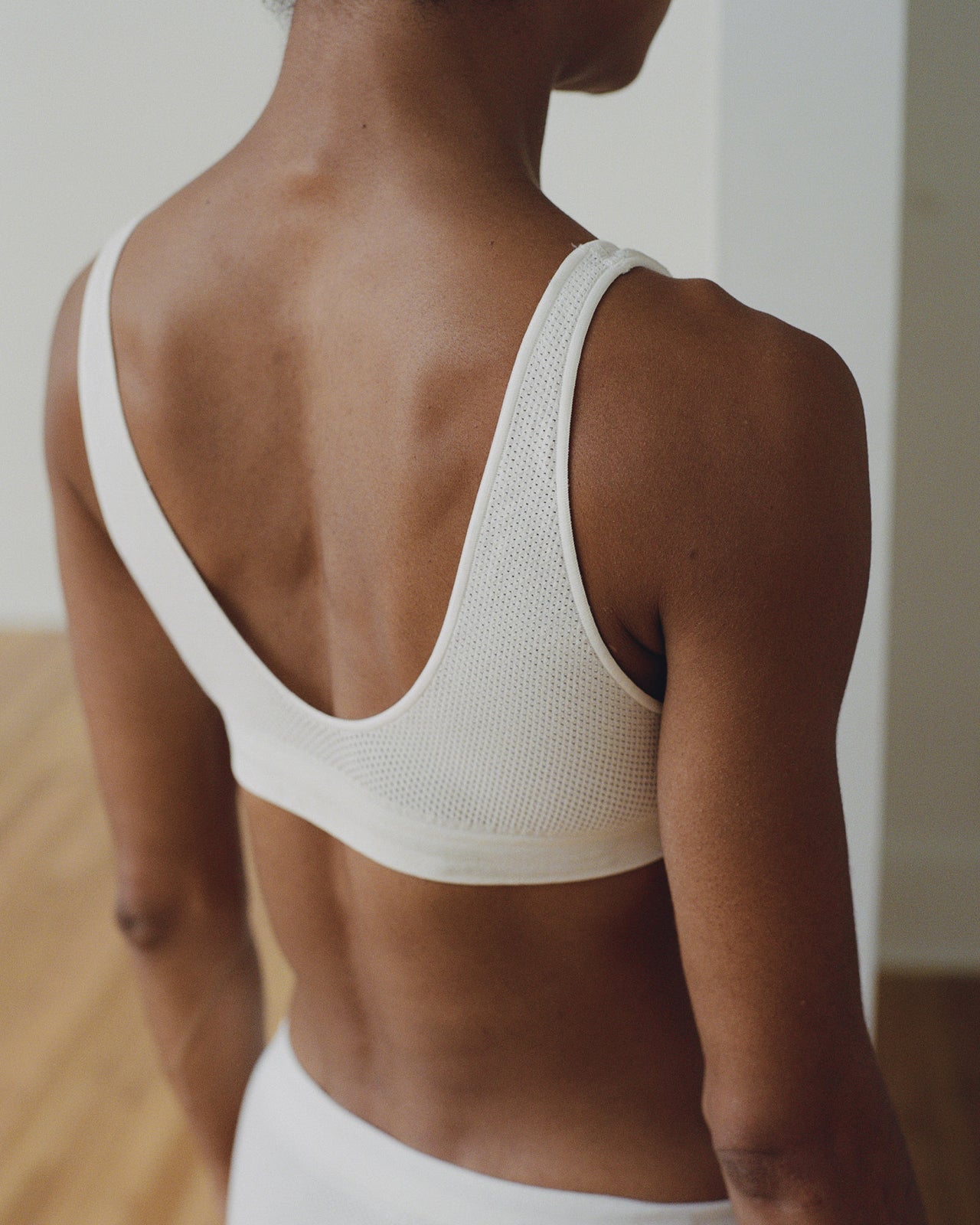 Odea Bra - Cotton Mesh - White
