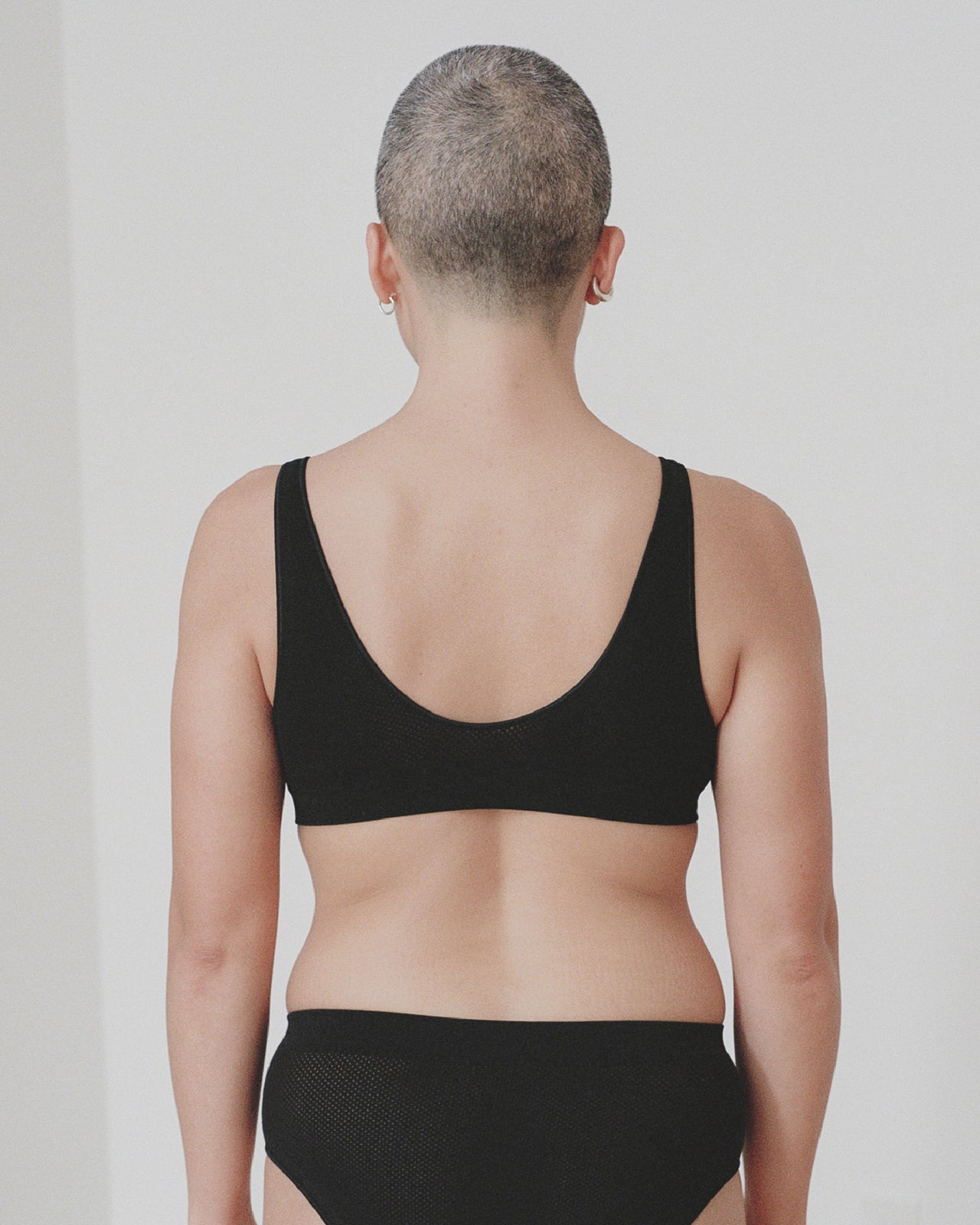 Odea Bra - Cotton Mesh - Black