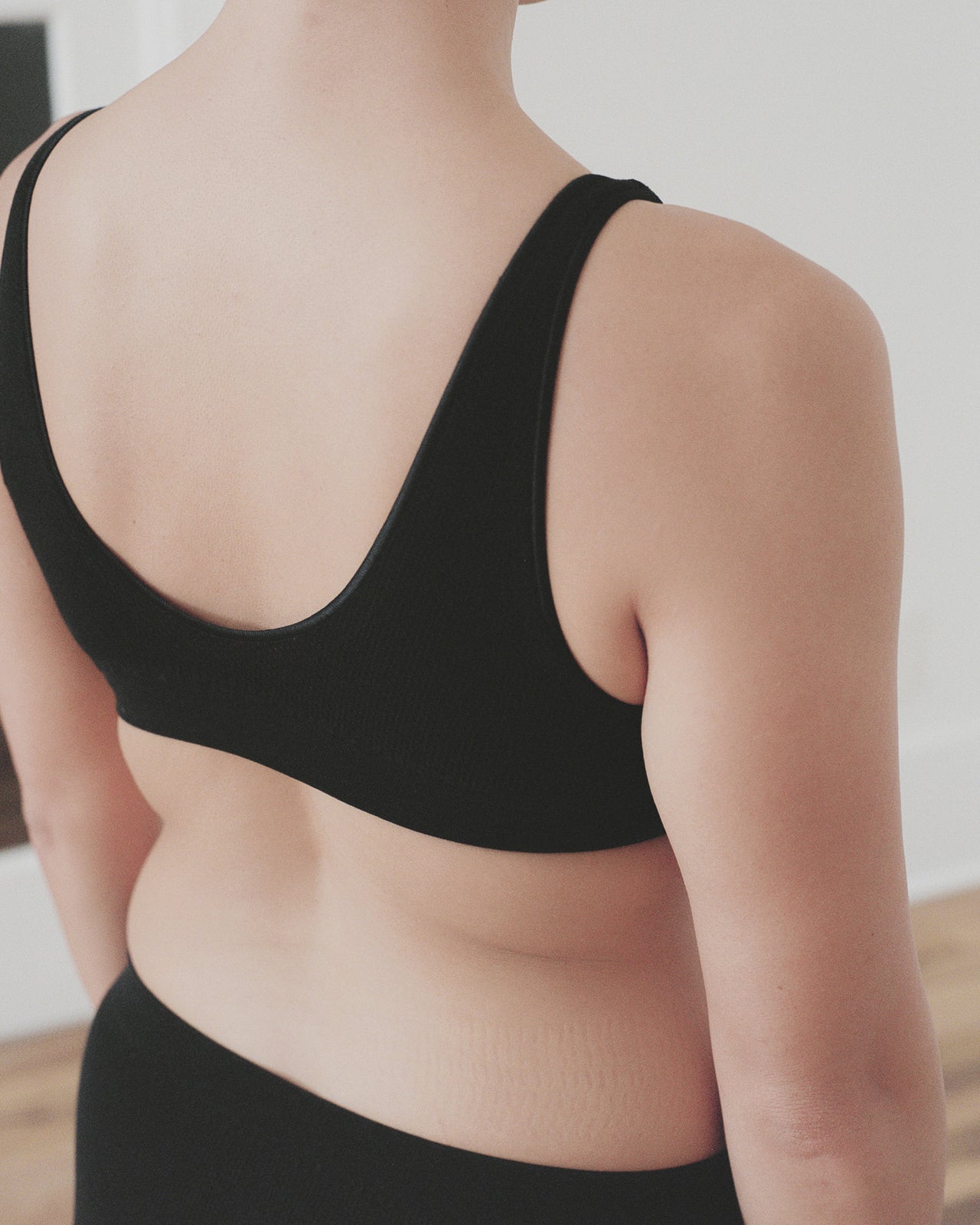 Odea Bra - Cotton Mesh - Black