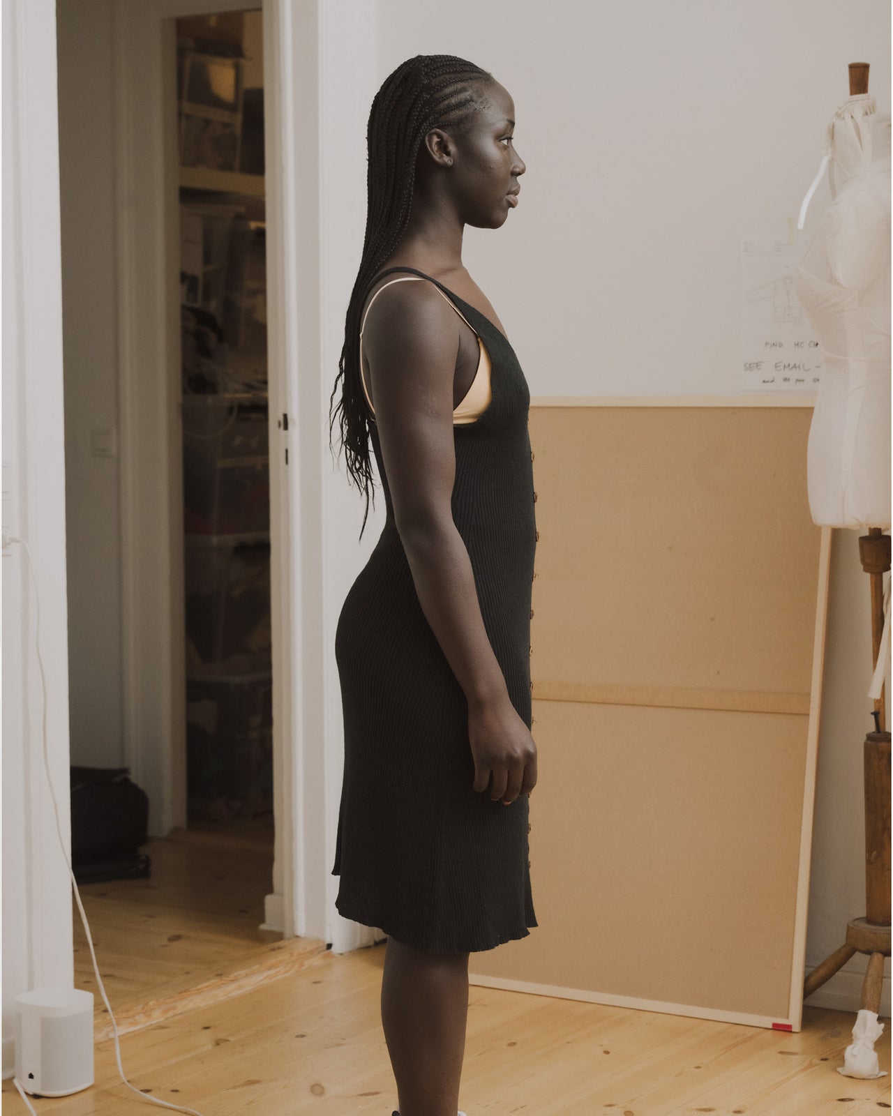 Oder Dress - Linen Cotton Rib - Black