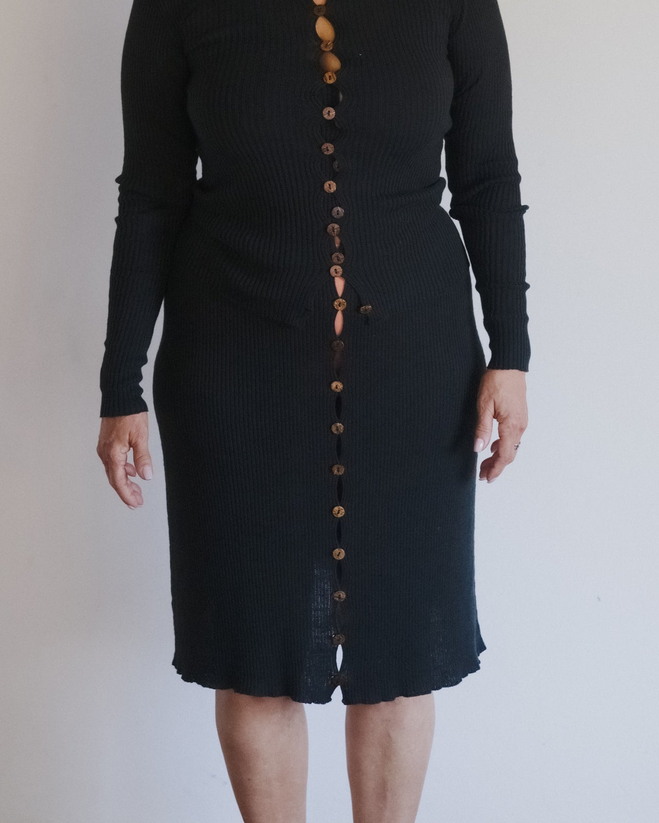 Oder Skirt - Linen Cotton Rib - Black