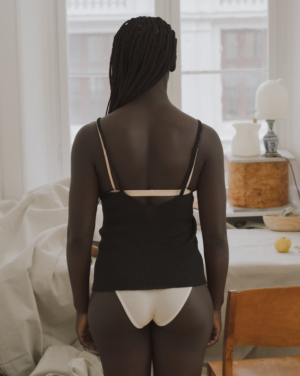 Oder Top - Linen Cotton Rib - Black