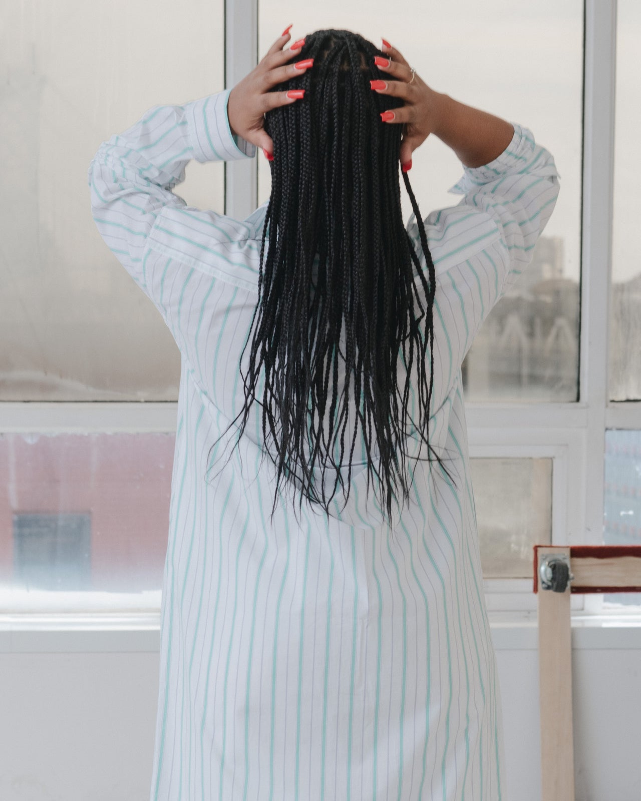 Ole Shirt Dress - Organic Cotton Poplin - Stripe